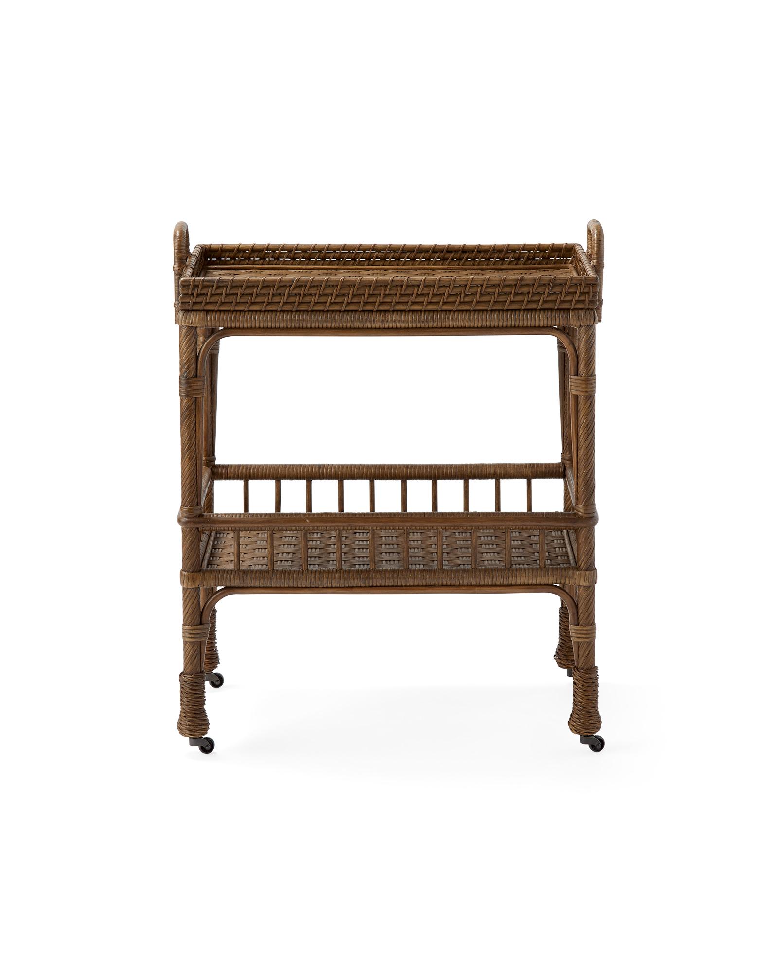 Serena & Lily South Seas Rattan Side Cart - Thumbnail 3