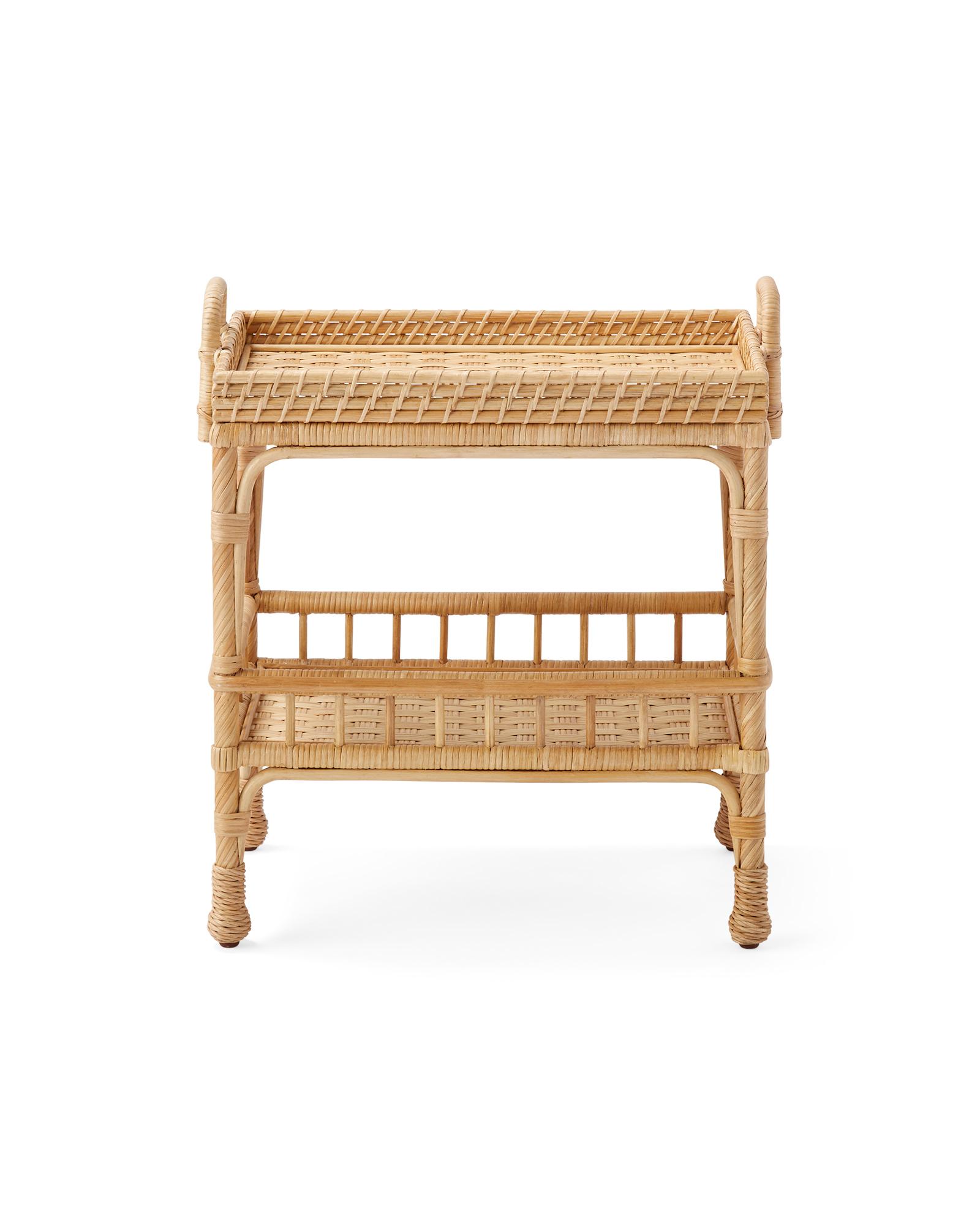 Serena & Lily South Seas Rattan Side Table
