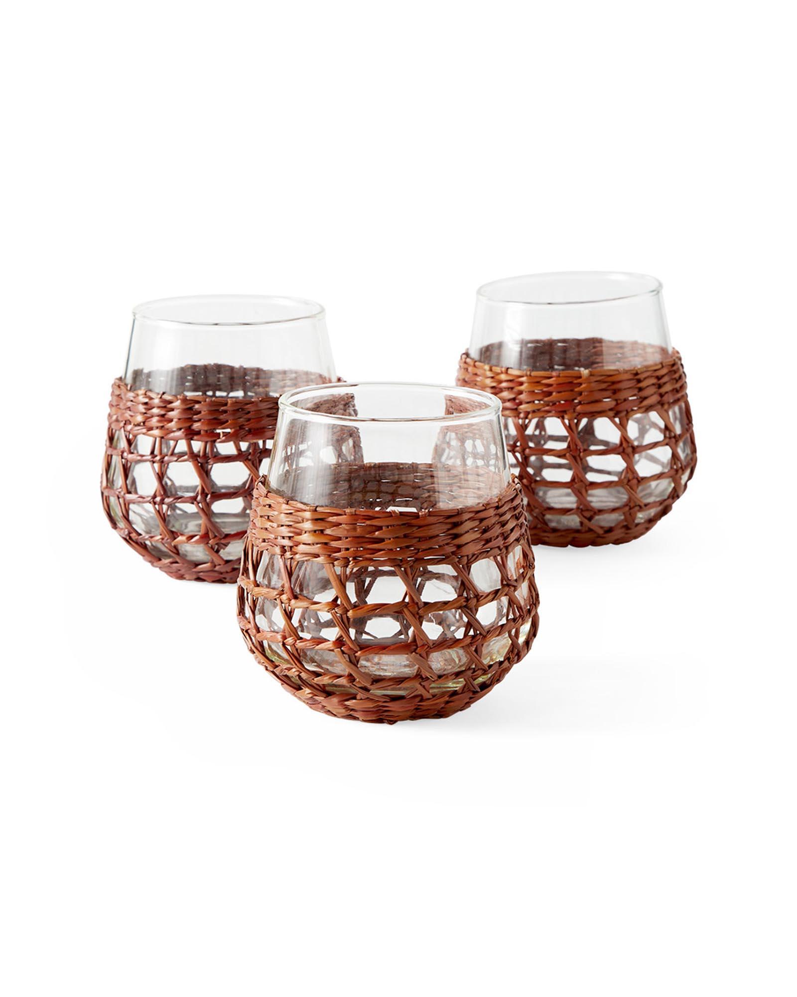 Cayman Seagrass Wine Glasses (Set of 4) | Serena and Lily