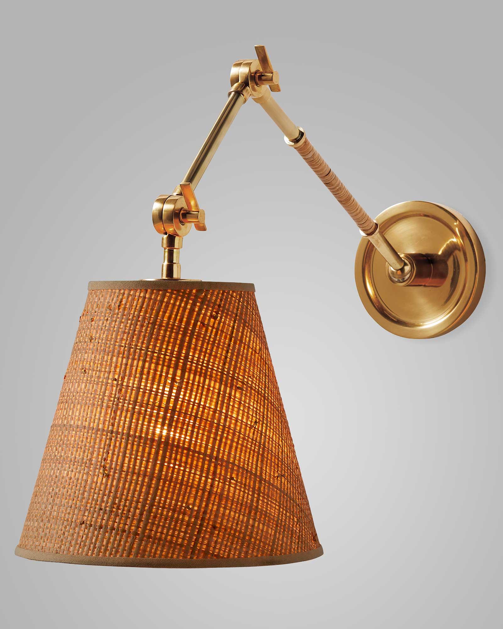 Mini Task Sconce 1236725-Lighting-Sconce-Task-Larkspur-Brass-Raffia-Taper-web-0254-SH