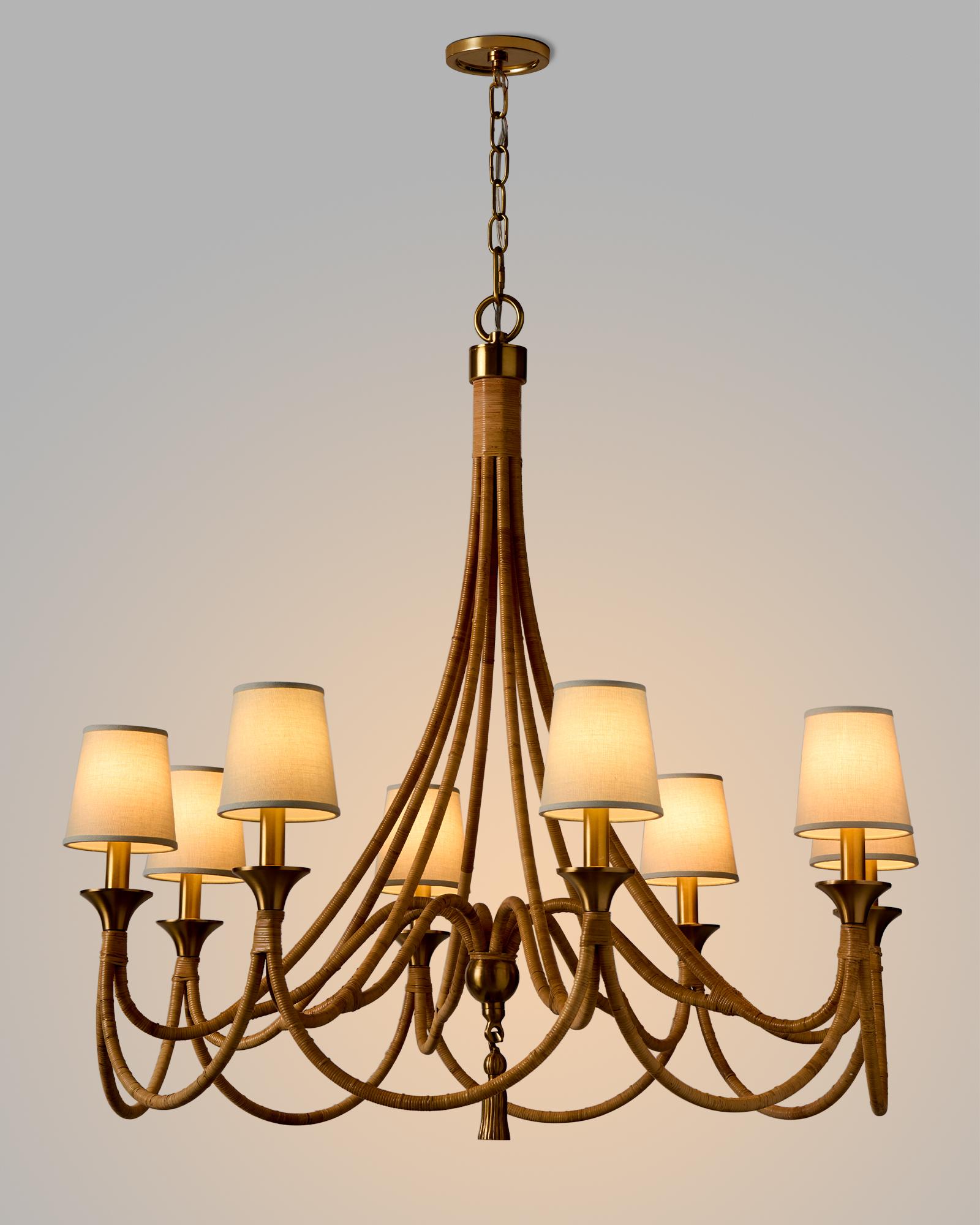 Serena & Lily Carneros Rattan Chandelier