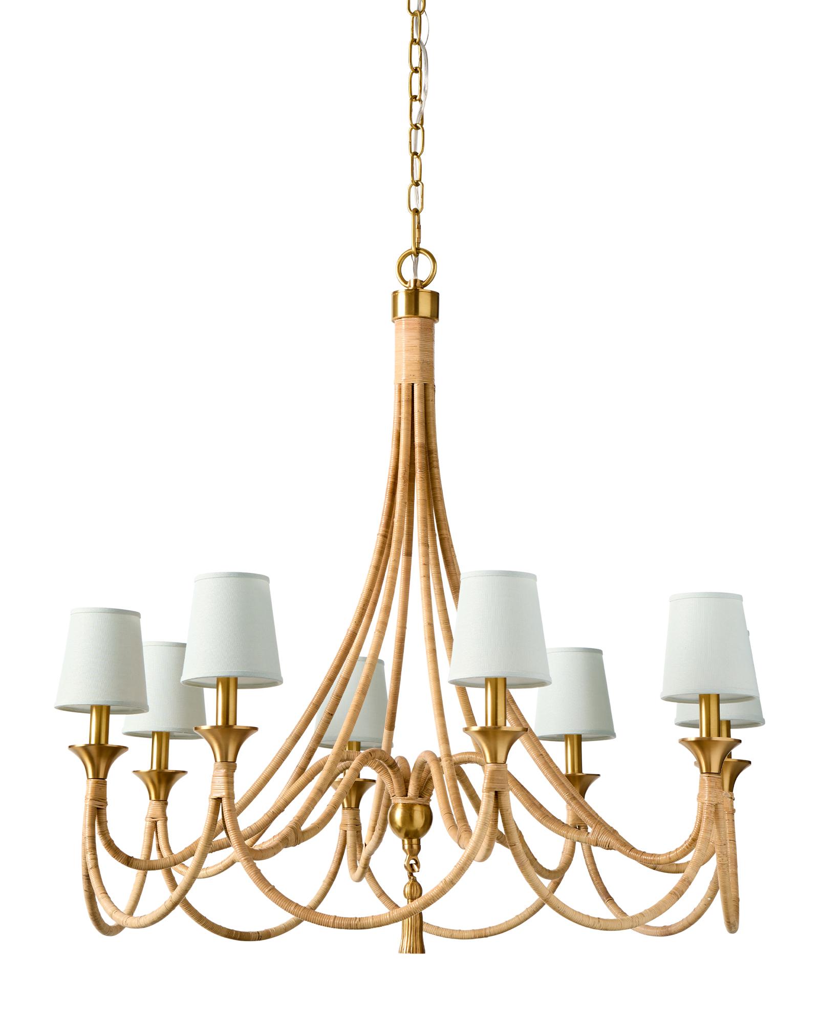 Serena & Lily Carneros Rattan Chandelier - Thumbnail 2