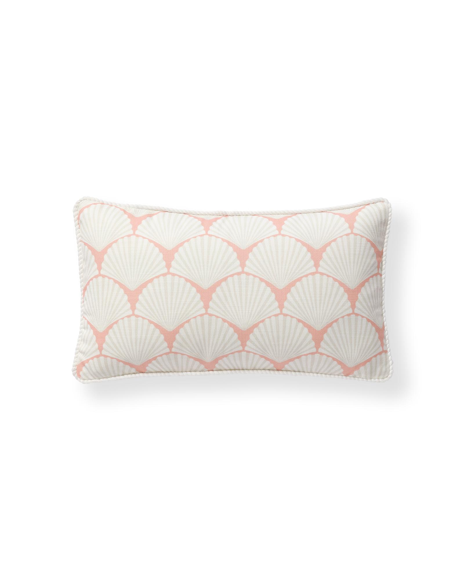 Sandbar Outdoor Pillow Cover - 12" x 21", Seashell/Sea Salt by Serena & Lily