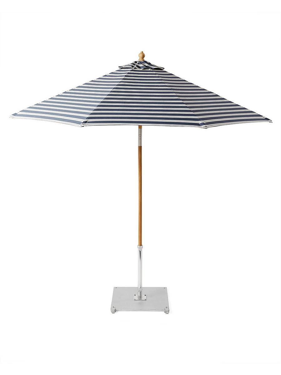 blue and white striped cantilever patio umbrella Acrylic Fabric with Base Elevate your outdoor space with an elegant Treasure Garden 11 ft