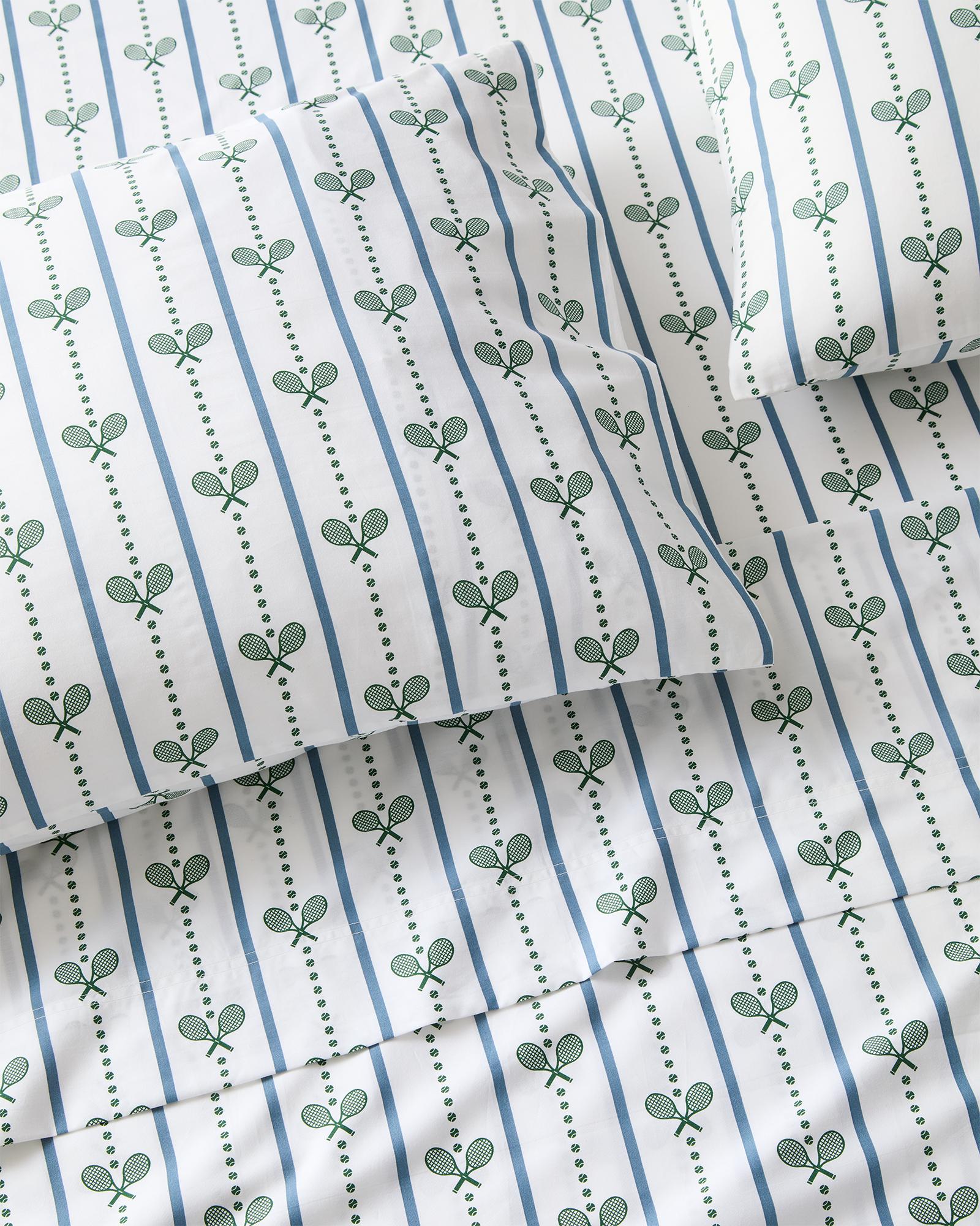 Borderline Stripe Percale Sheet Set