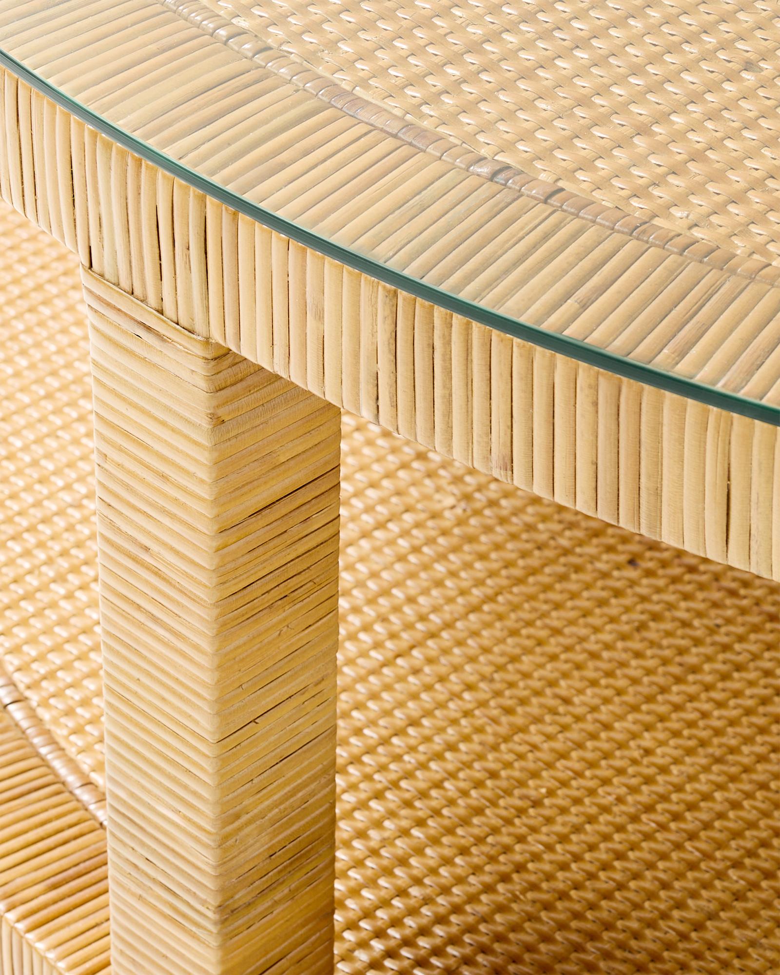 Glass Top - Balboa Rattan Coffee Table | Serena & Lily