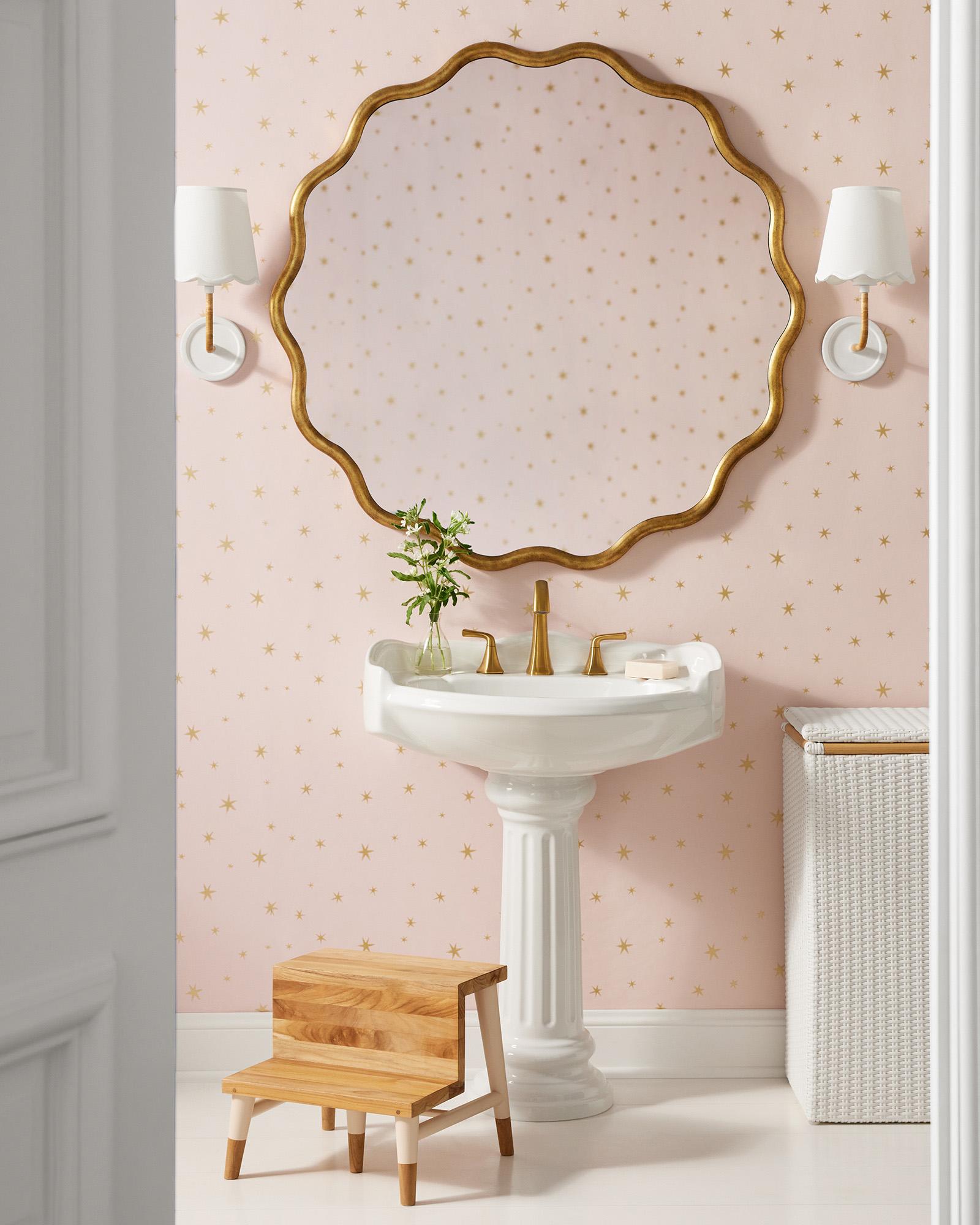 Serena and Lily White Teak Step Stool