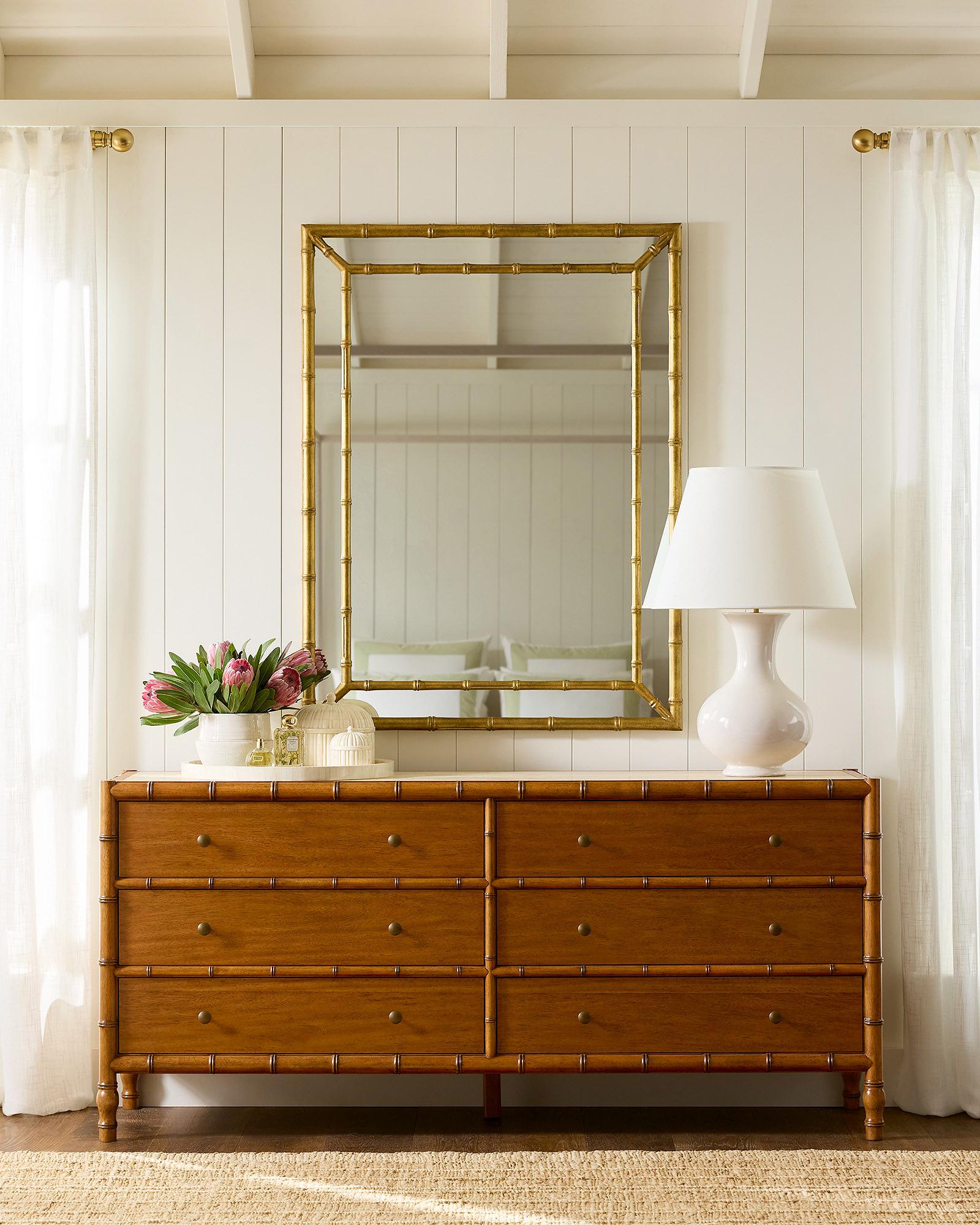 Bedroom-Dresser-Ravello-Antique-Honey-White-Ceramic-Como-Bulb-Table ...