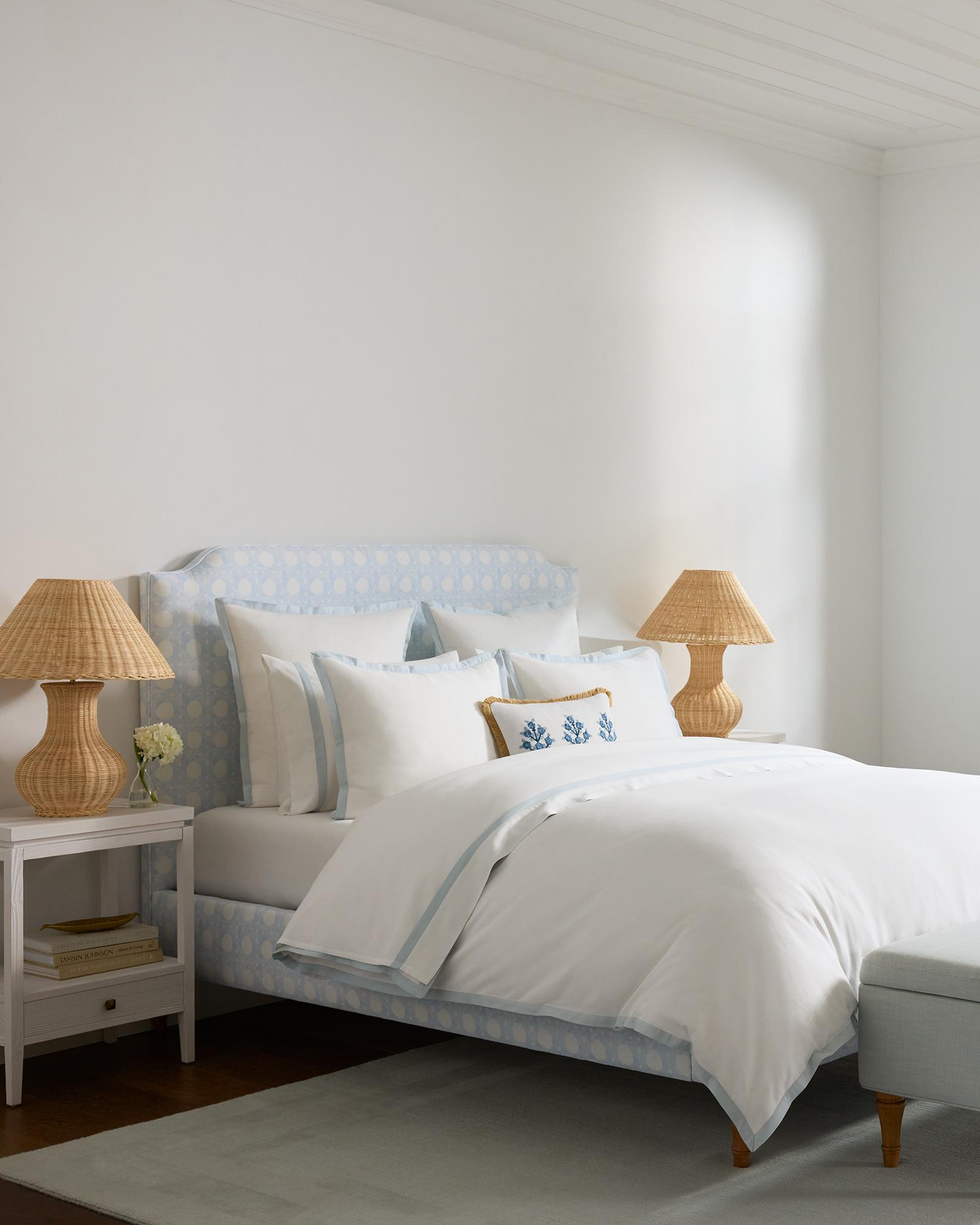 Border Frame Sateen Duvet Cover | Serena and Lily