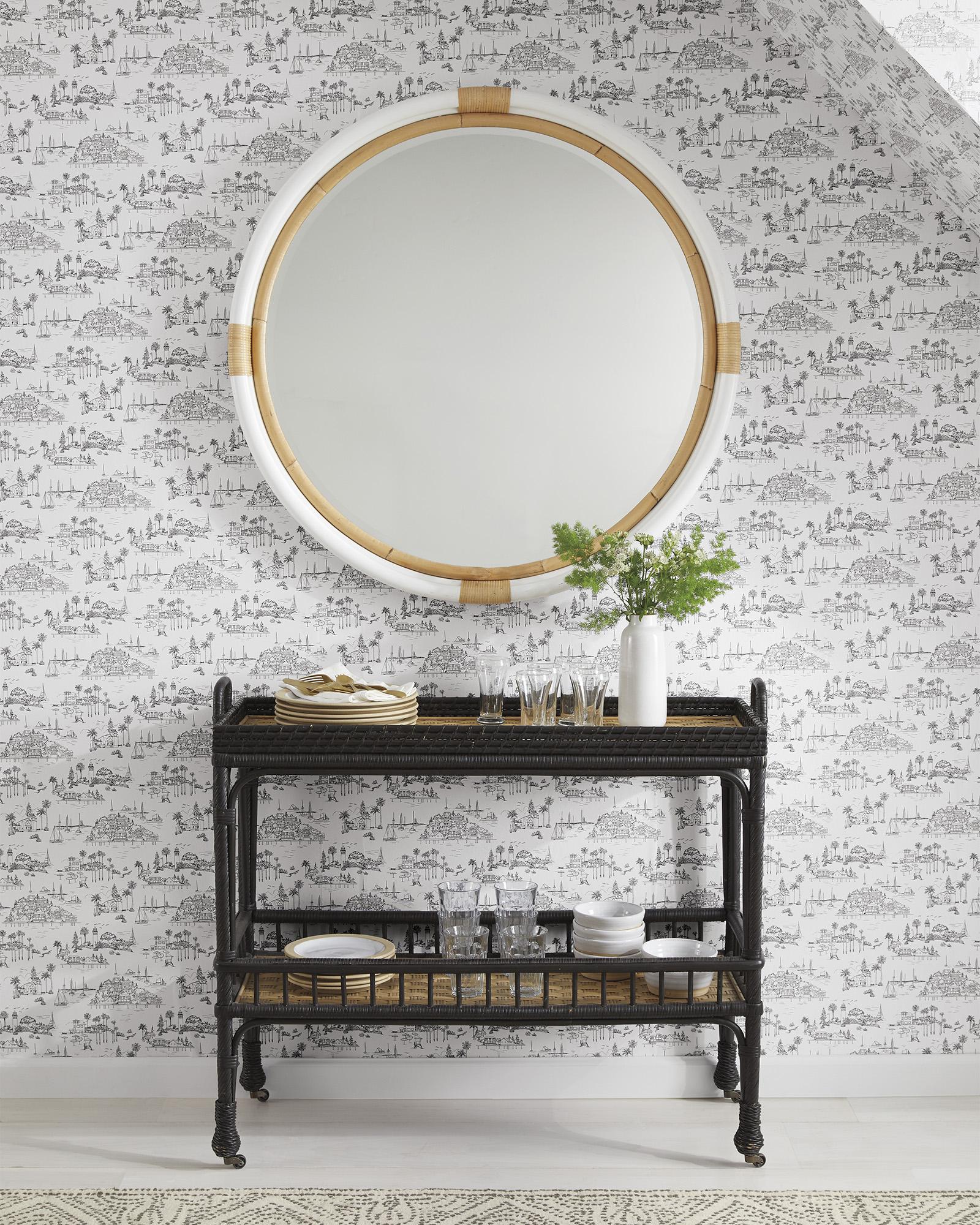 South Seas Rattan Bar Cart Serena and Lily