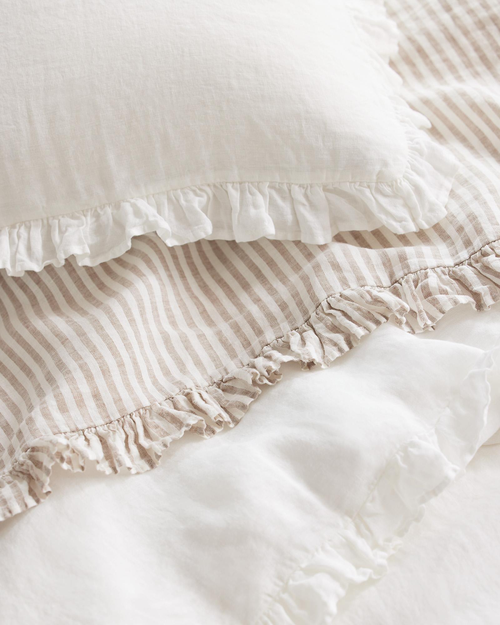 Nantucket Stripe Linen Sheet Set Serena and Lily