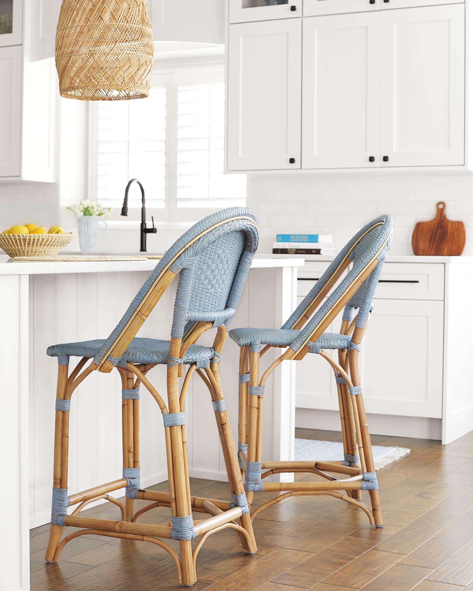 Sunwashed Riviera Rattan Counter Stool Serena and Lily