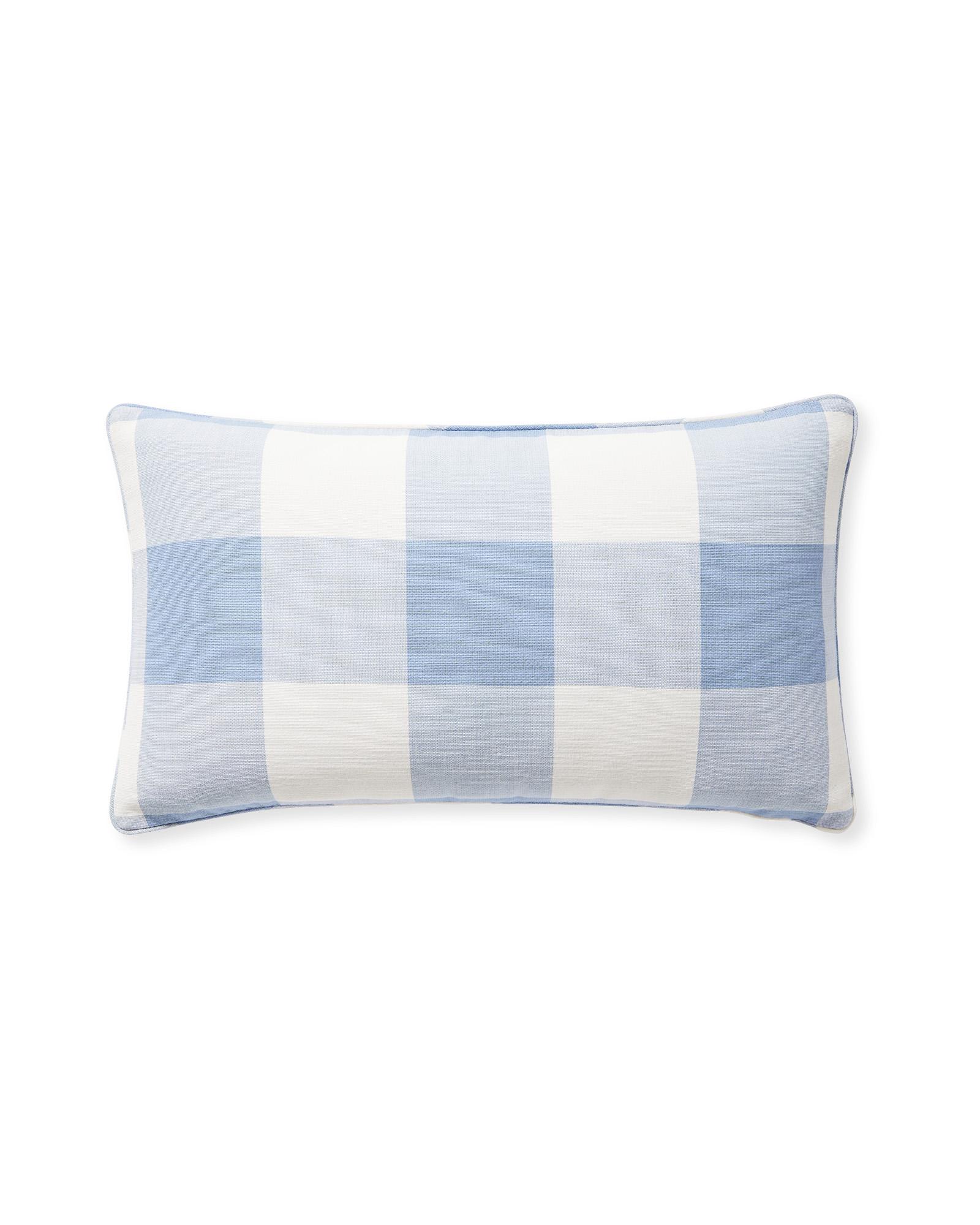 Perennials Gingham Pillow Cover Serena and Lily