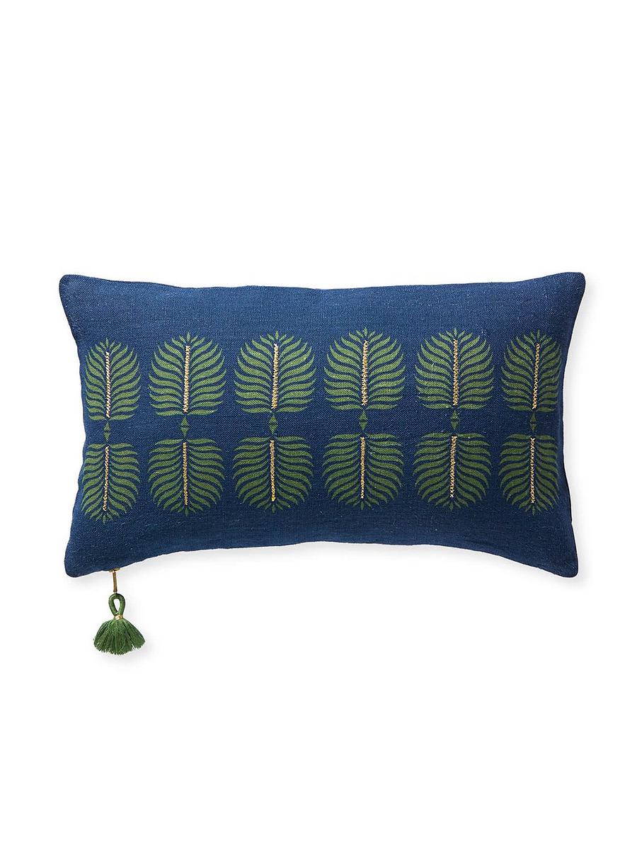 Navy and discount green pillows