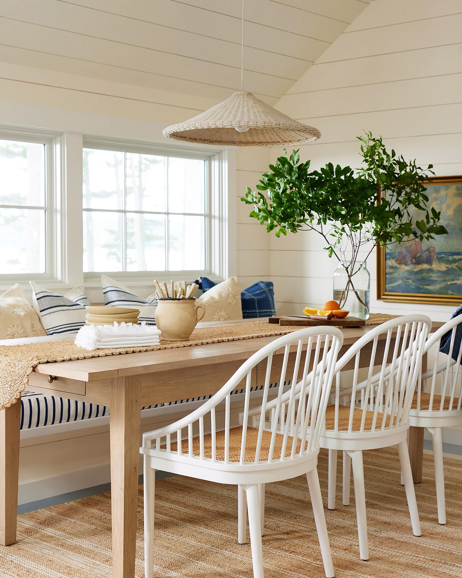 Elegant Beach House Dining Table and Chairs for Outdoor Entertaining