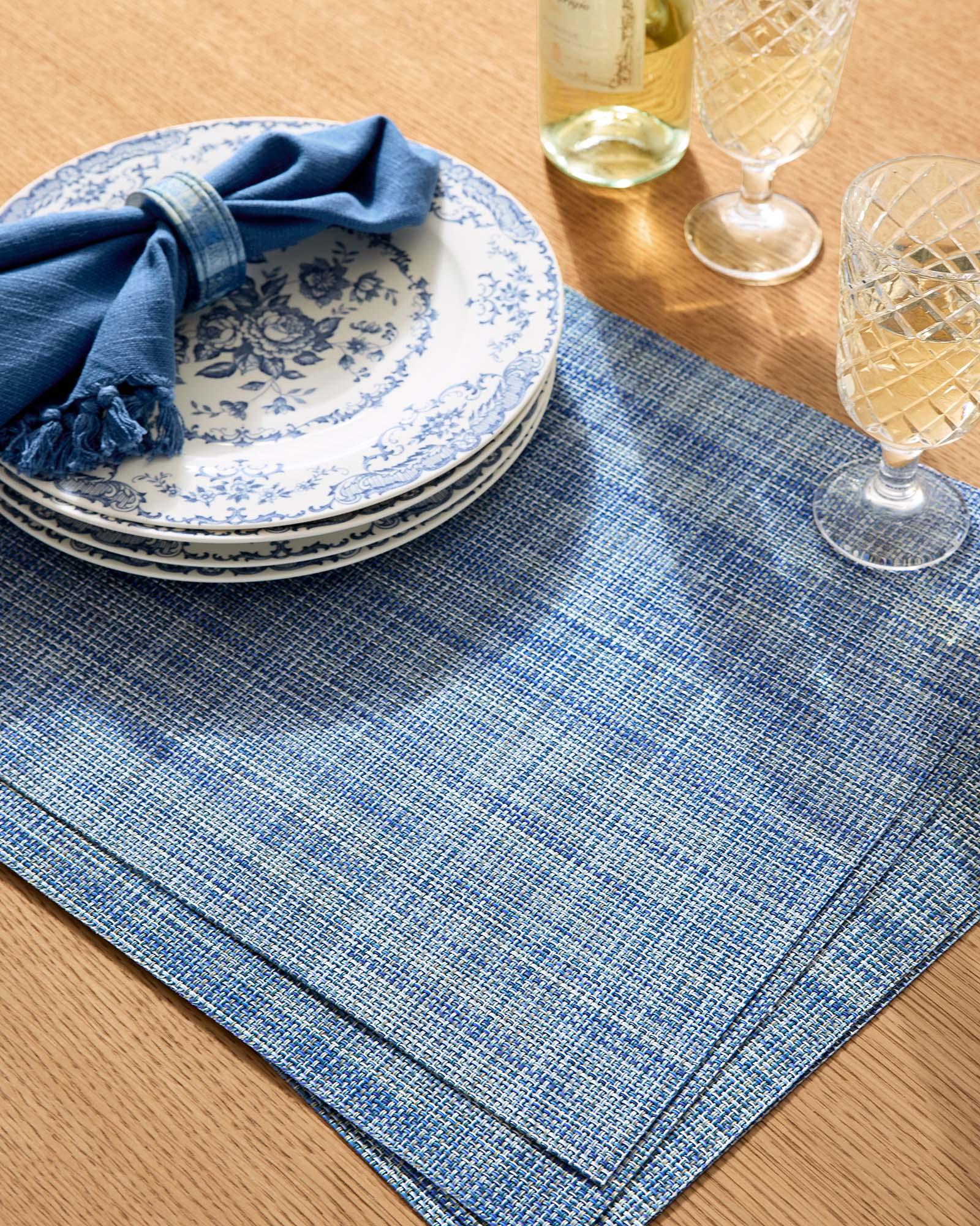 Chilewich　4枚 Mini Grey Panel Chilewich Mini Basketweave Placemat (Set of 4) | Serena and Lily