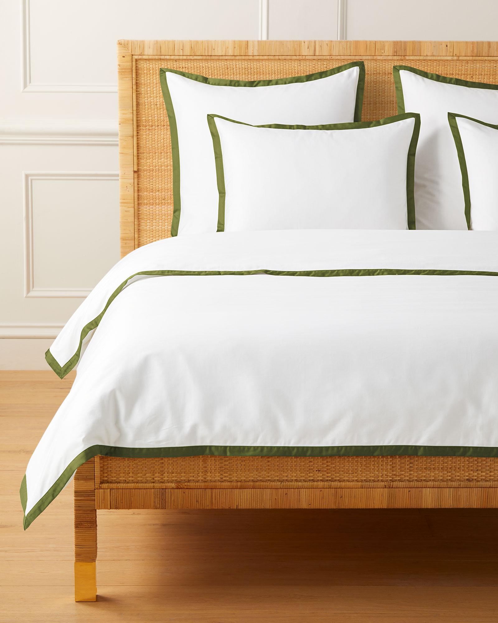 Border Frame Sateen Duvet Cover Serena and Lily