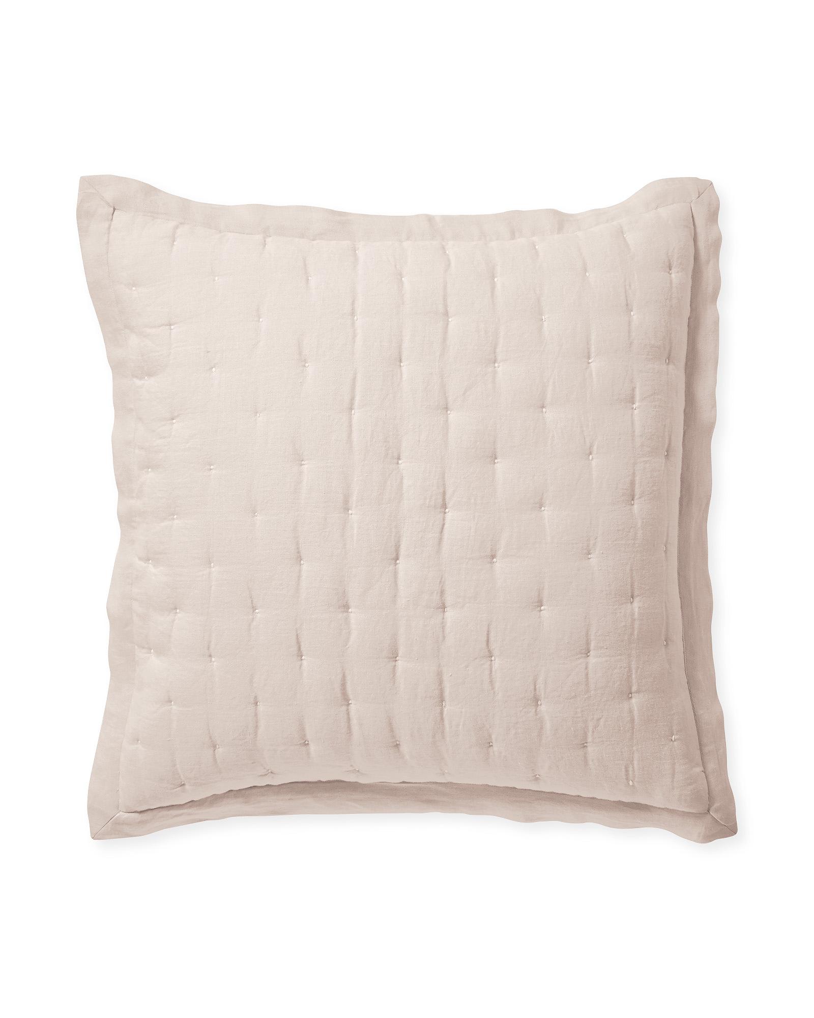 Shop Sutter Linen Sham (SERENA & LILY), Size: Euro, Color: Pink Sand, Quantity: 2 from Serena & Lily on Openhaus