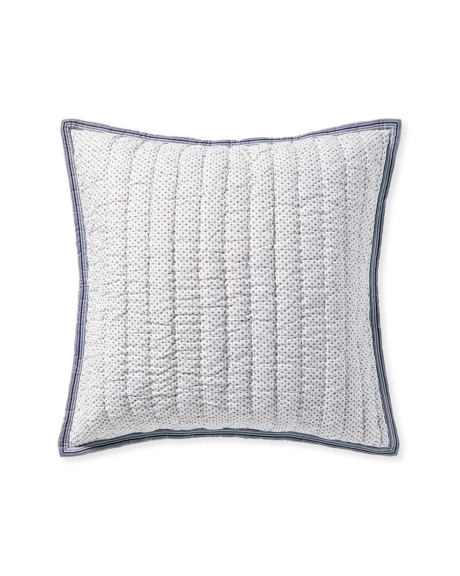 Serena & Lily Artichoke Quilted Sham selling (Euro) - Navy