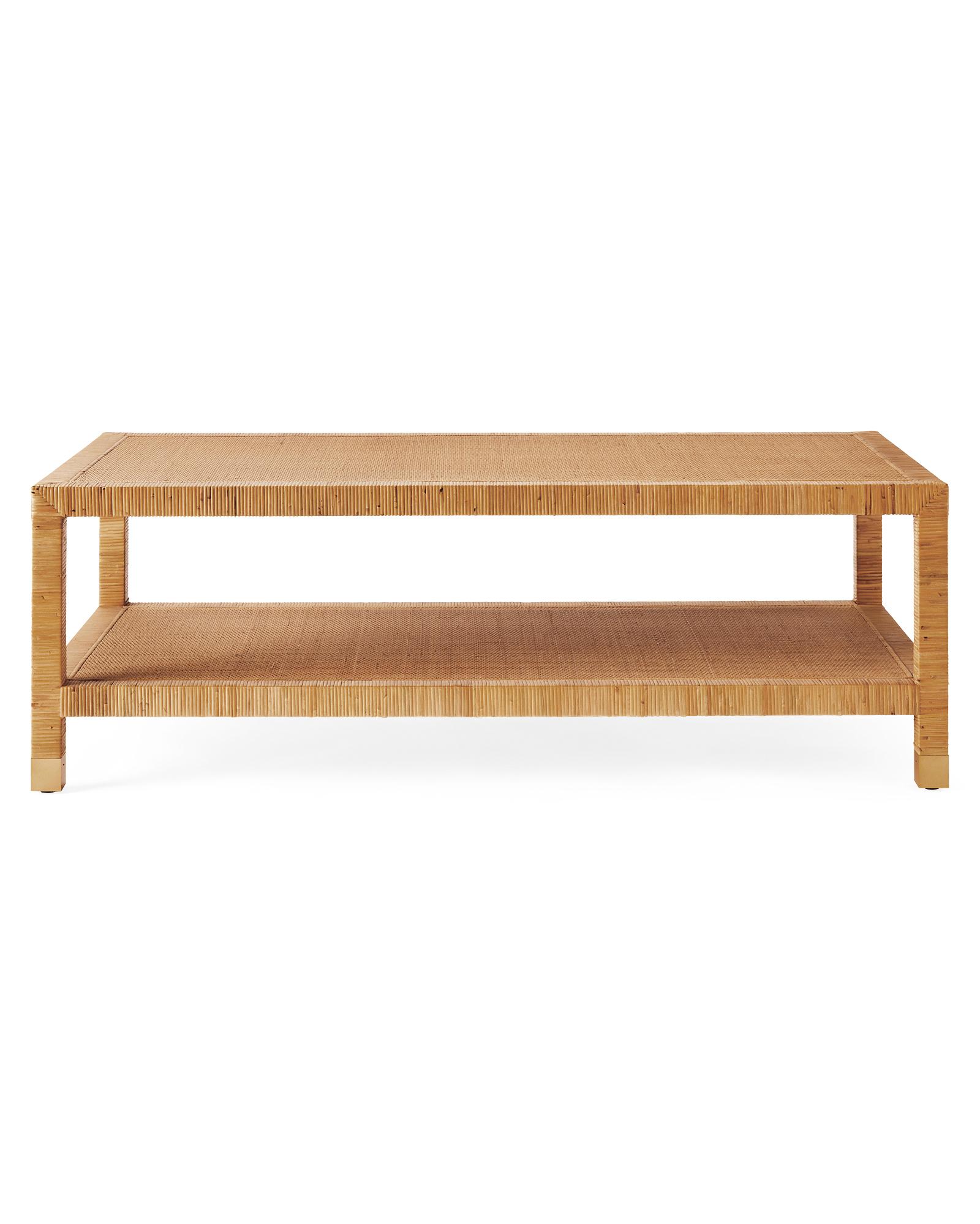 Serena & Lily Balboa Rattan Coffee Table - Thumbnail 2