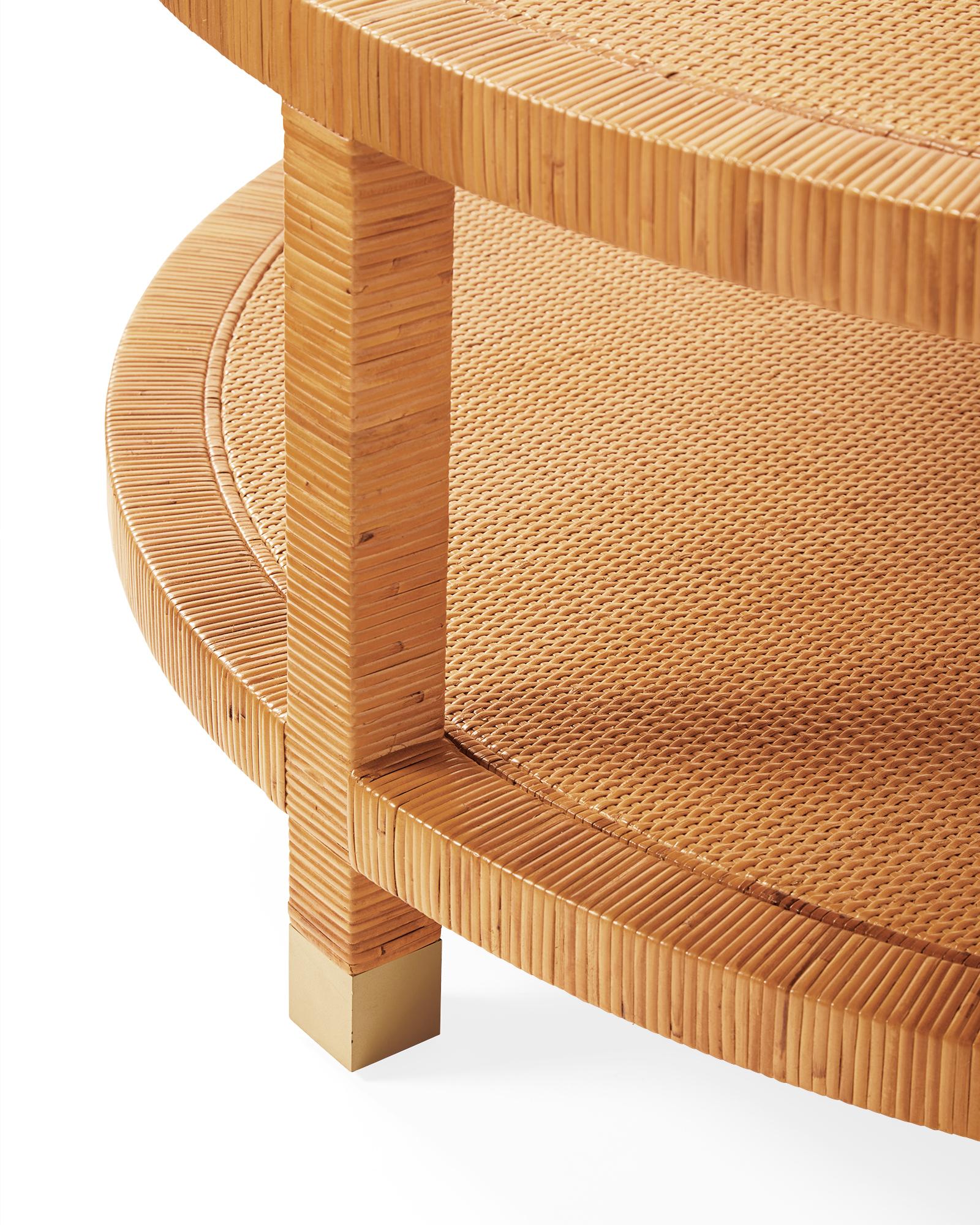 Serena and Lily Balboa Rattan Coffee Table - Thumbnail 3