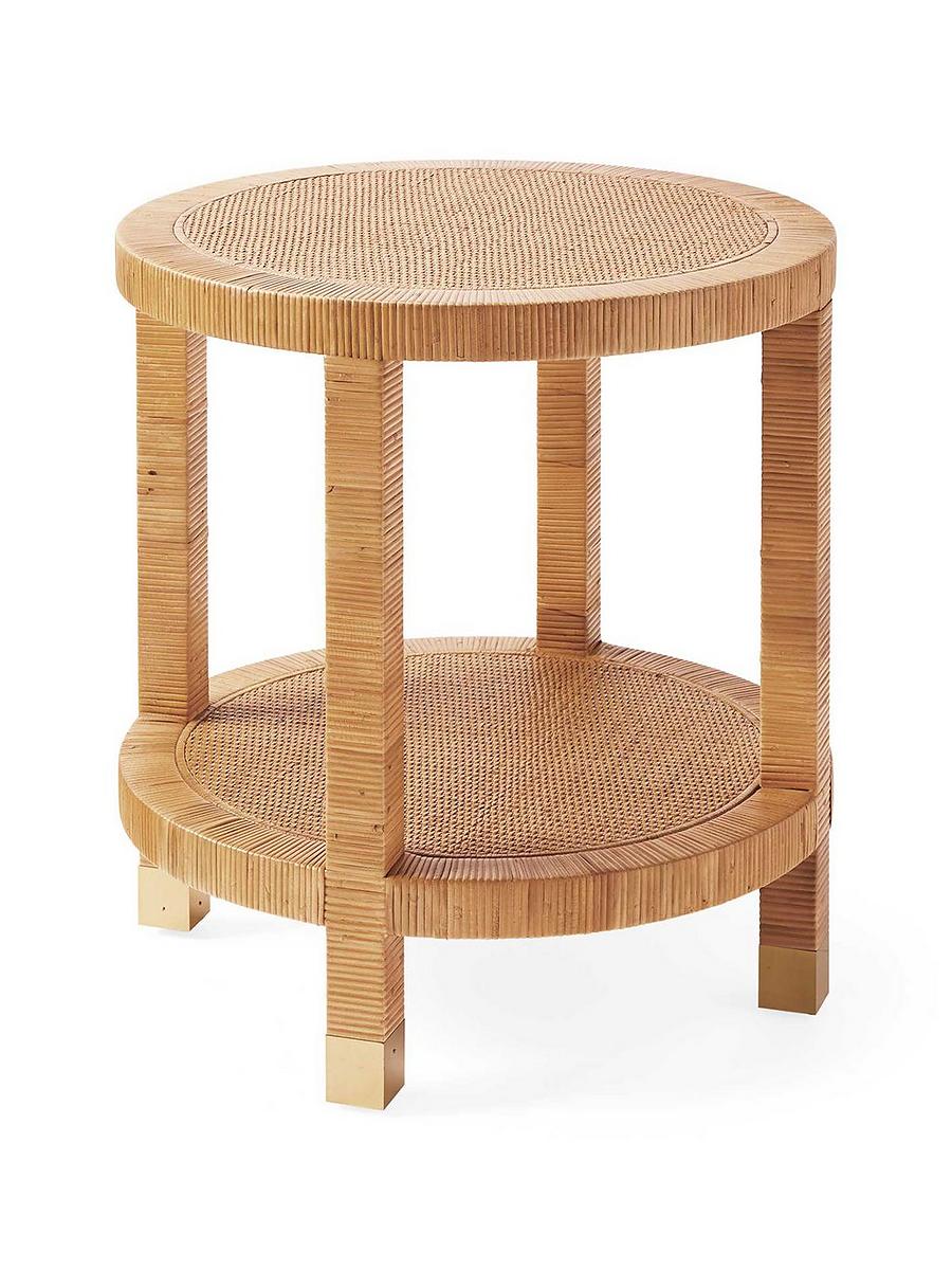Balboa Rattan Side Table Serena and Lily