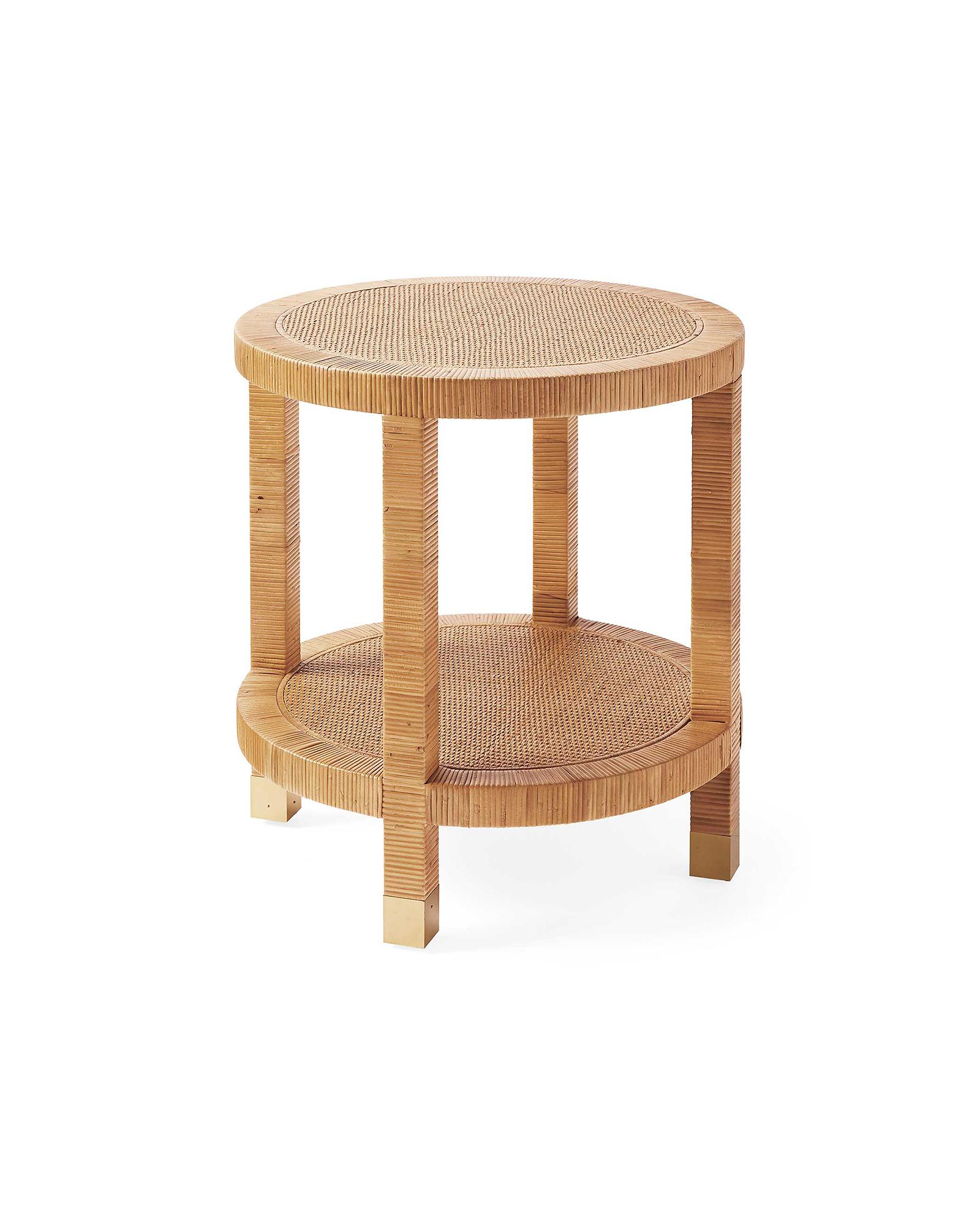 Balboa Rattan Side Table | Serena and Lily