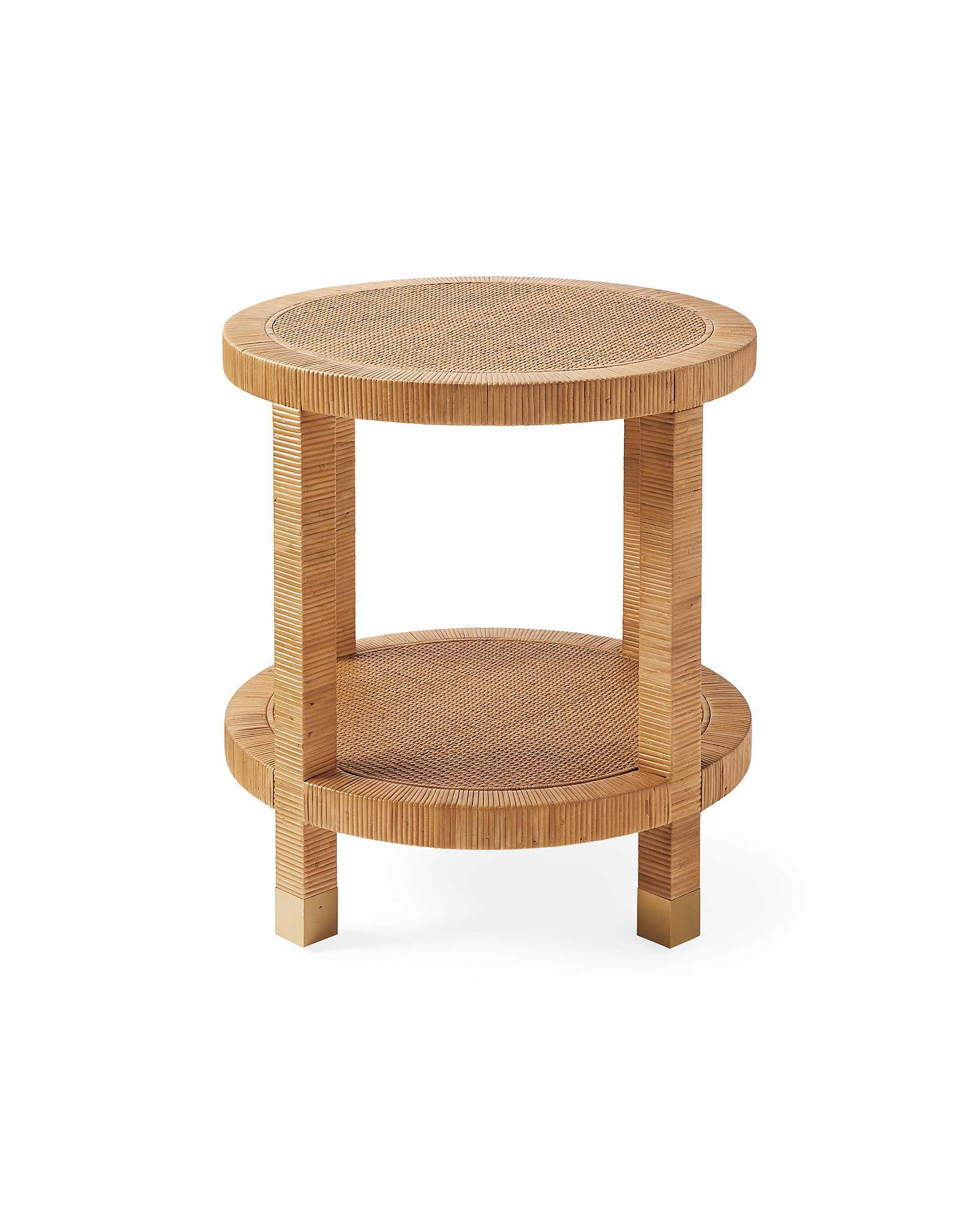 Balboa Rattan Side Table | Serena and Lily