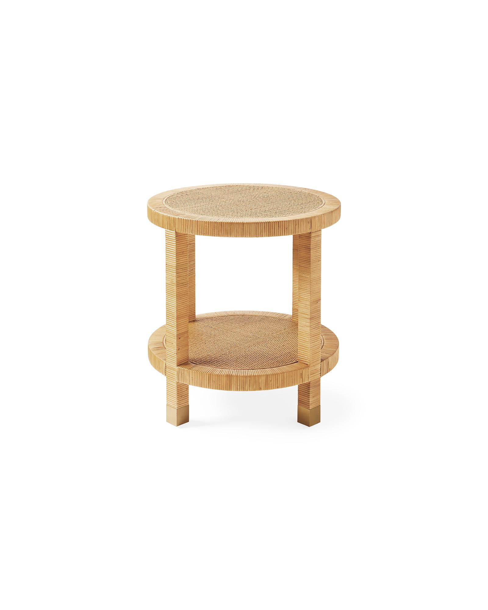 Serena & Lily Balboa Rattan Side Table - Thumbnail 5