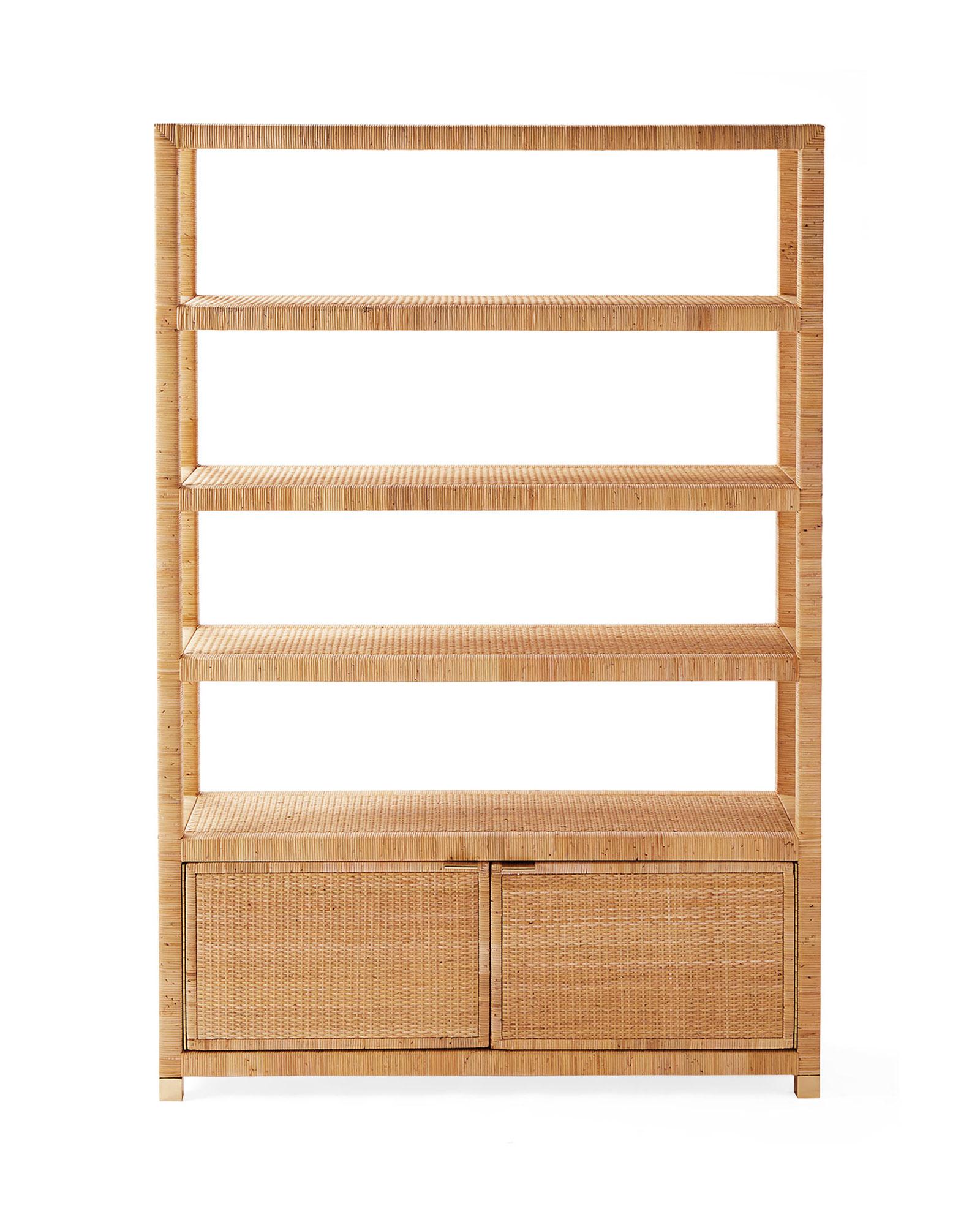 Balboa Rattan Wide Bookshelf - Thumbnail 2