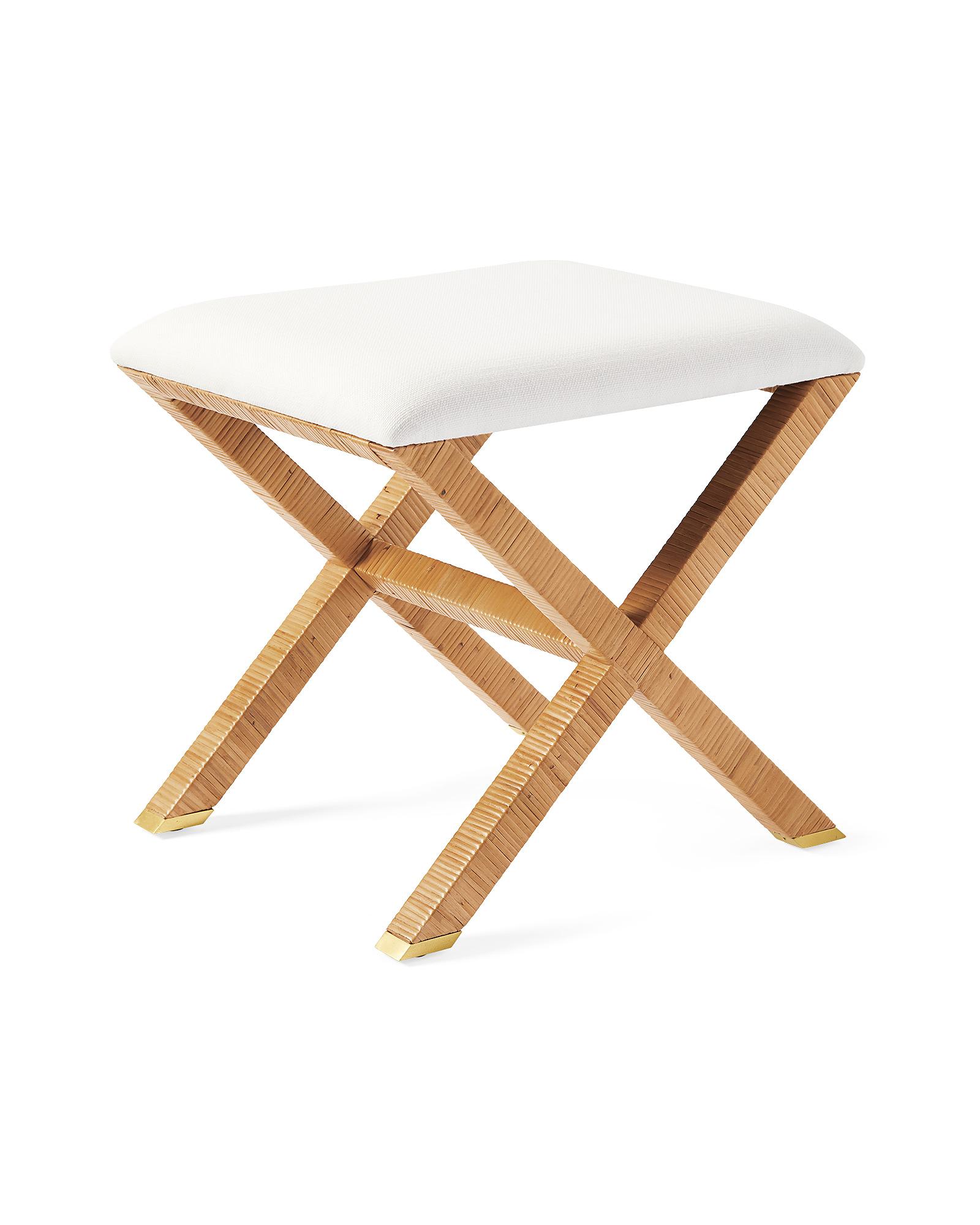 Shop Balboa Rattan X-Base stool from Serena & Lily on Openhaus