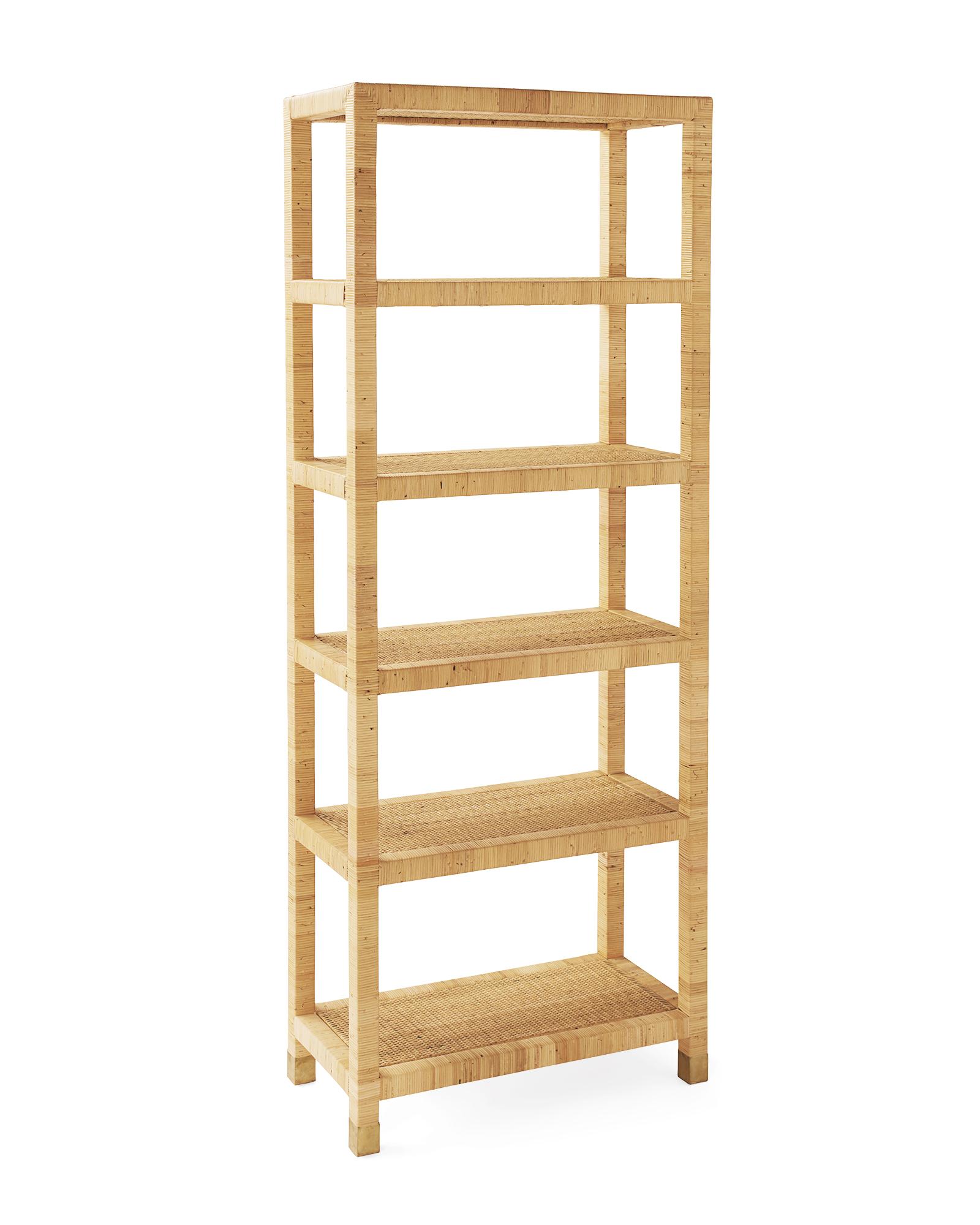 Serena & Lily Balboa Rattan Bookshelf - Thumbnail 2