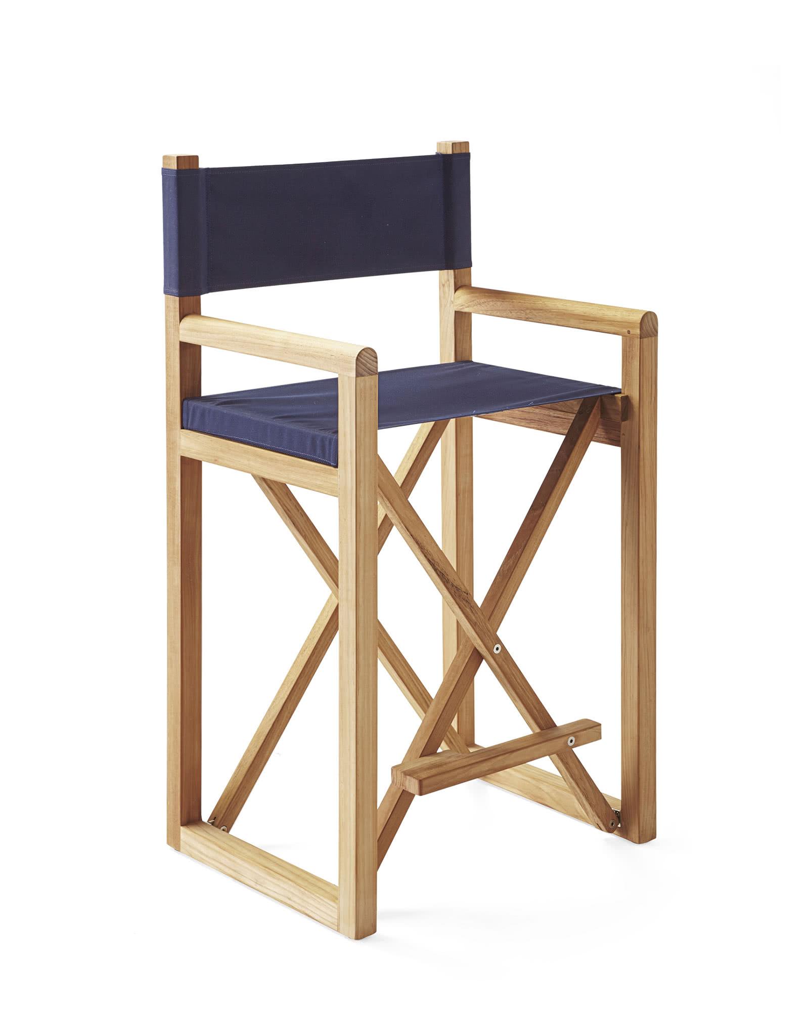 Director S Counter Stool Serena And Lily   Furn Directors Counter Stool Navy Canvas Angl MV Crop SH