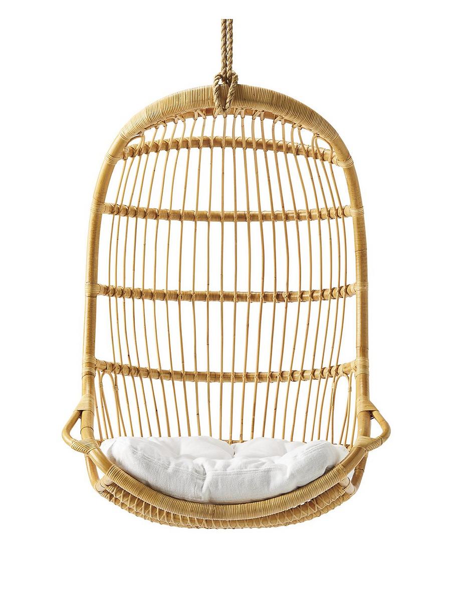 Hanging Rattan Chair Cushion Serena and Lily