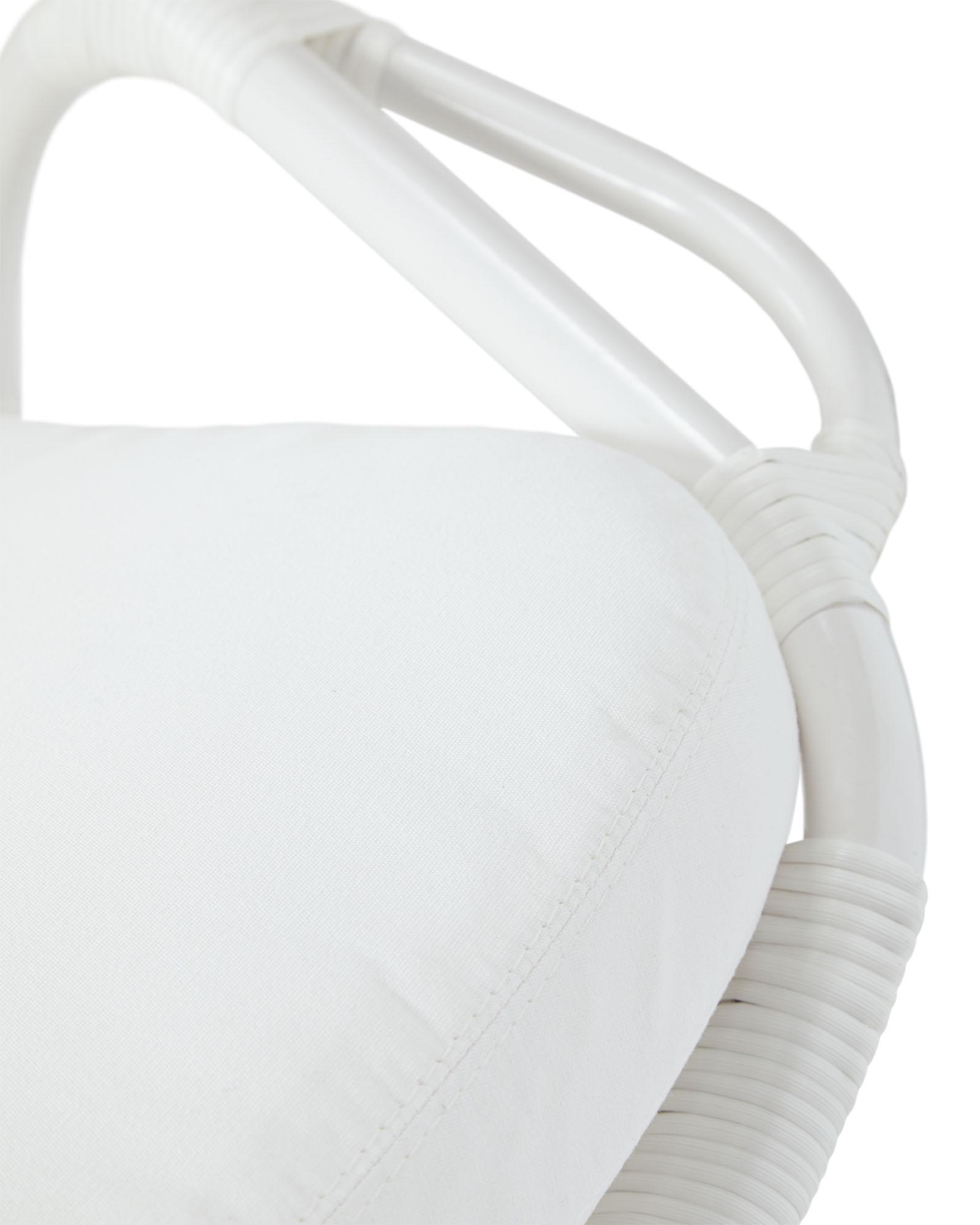 Outdoor Hanging Chair Cushion White Sunbrella® Canvas Serena and Lily