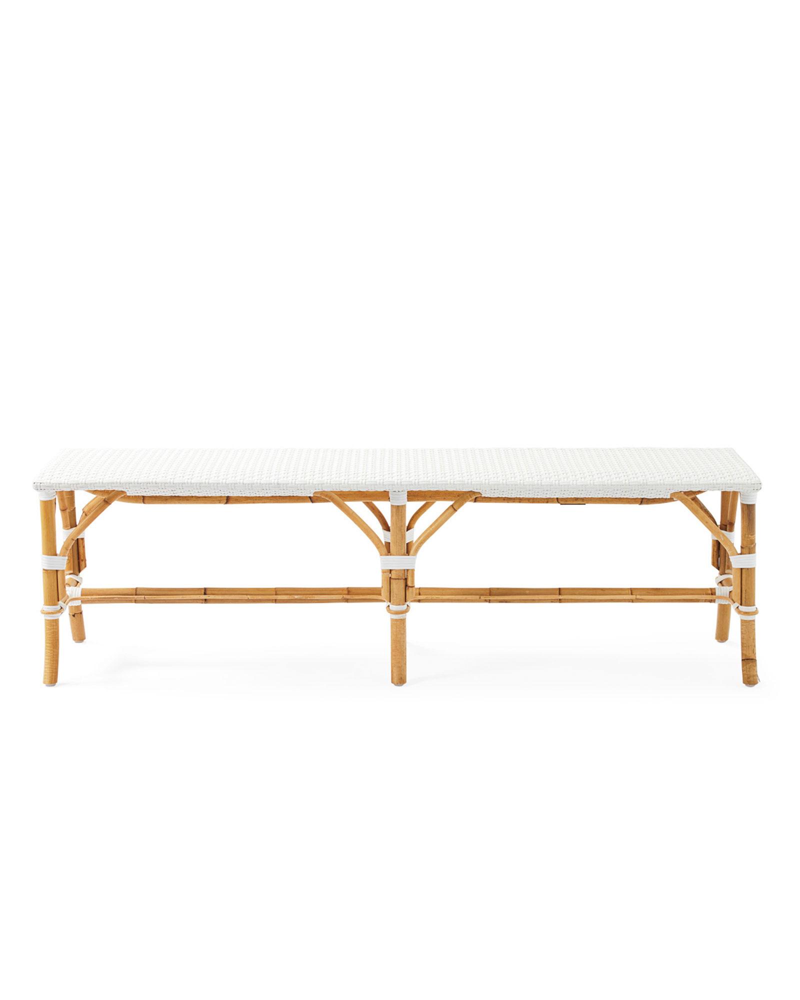 Serena & Lily Riviera Rattan Backless Bench - Thumbnail 3