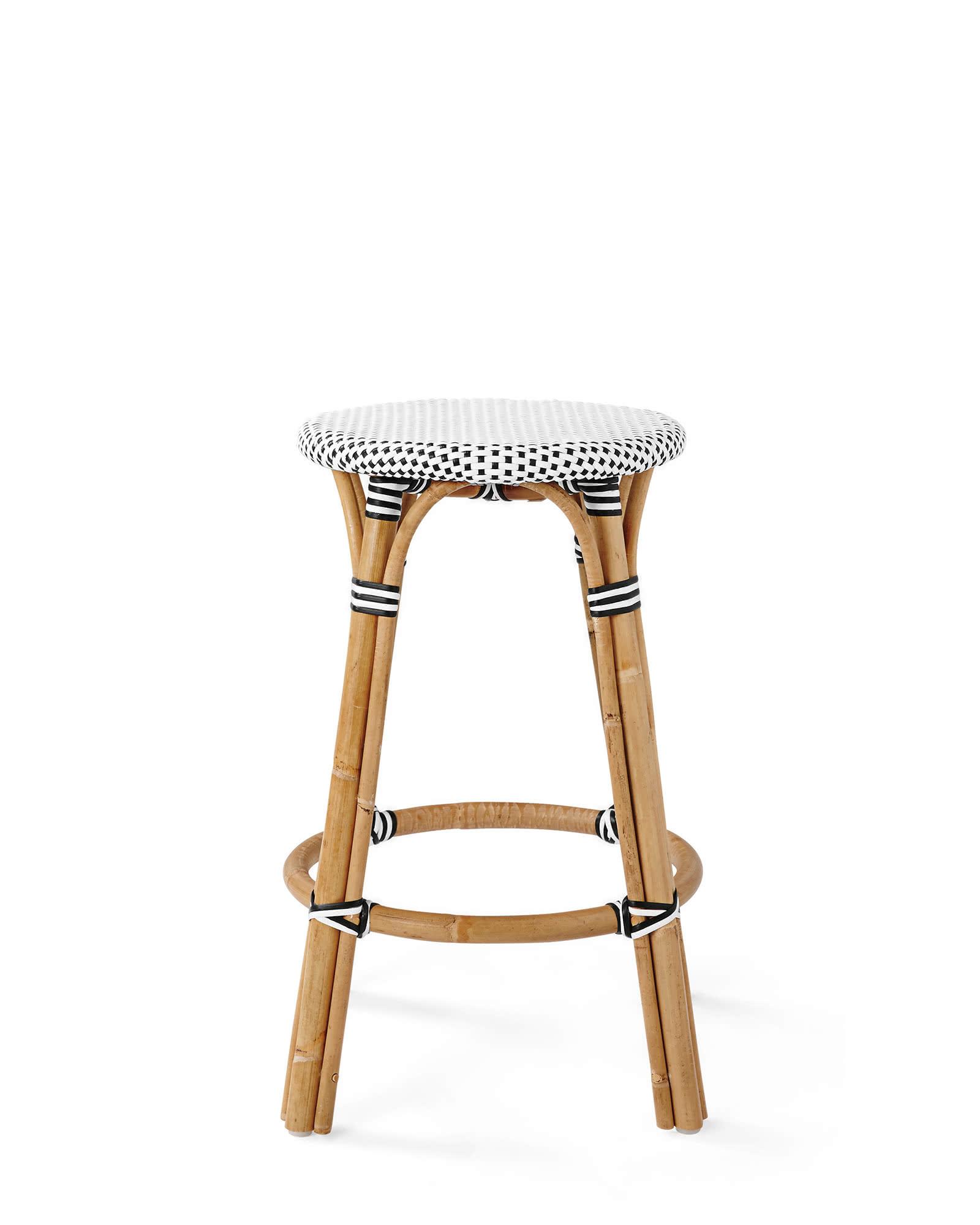 Riviera Rattan Backless Counter Stool Serena and Lily