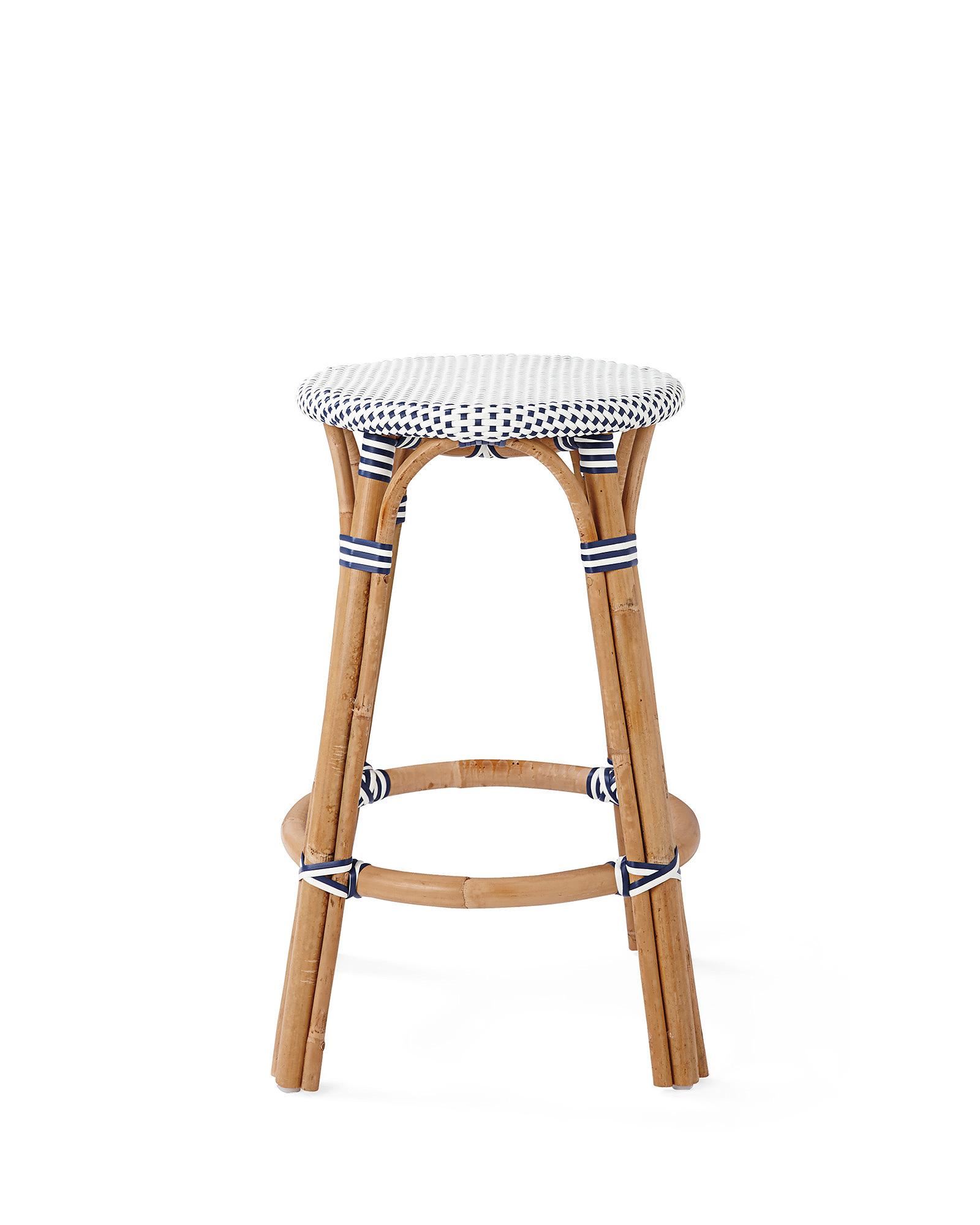 Riviera Rattan Backless Counter Stool