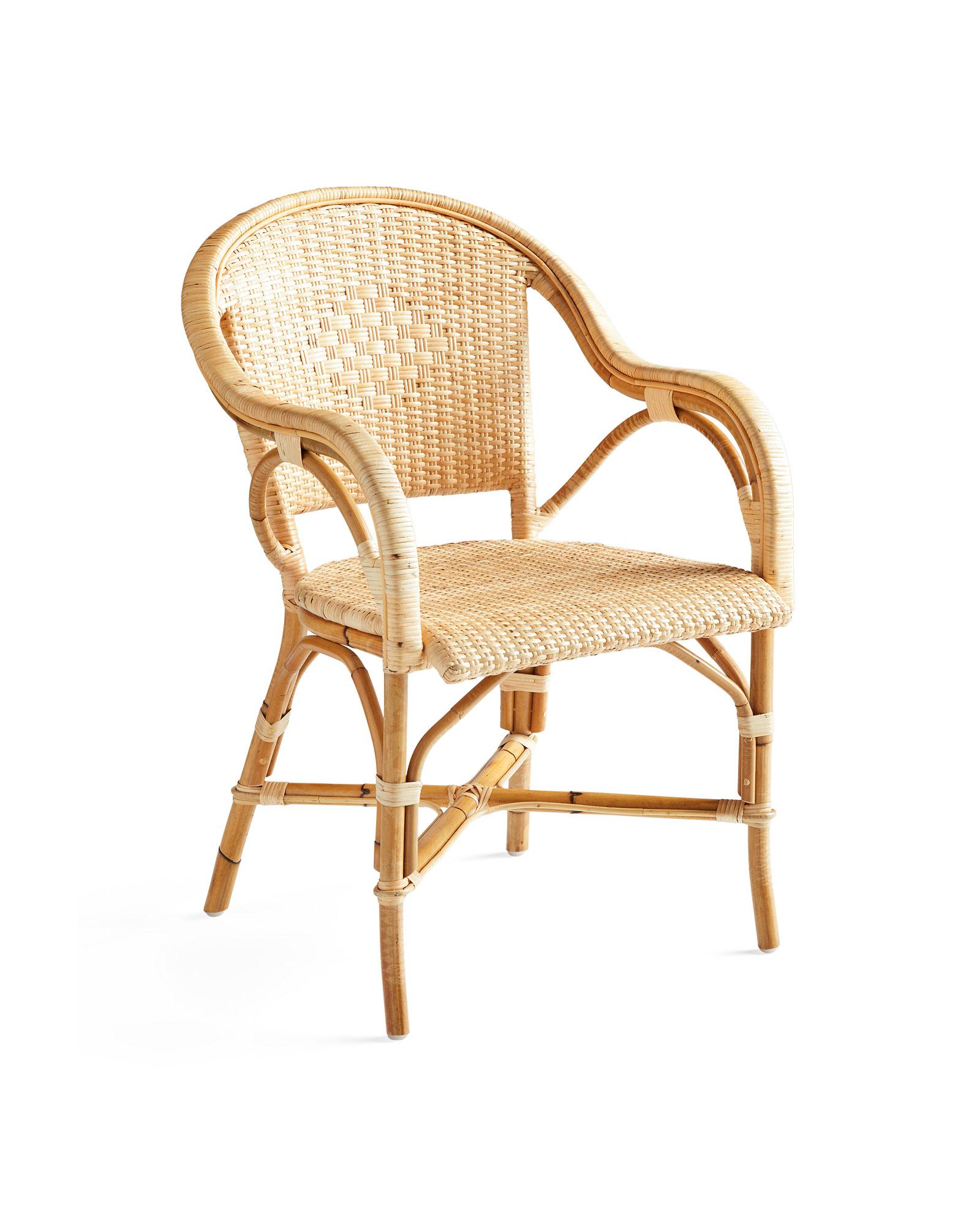 Sunwashed Riviera Rattan Dining Chair | Serena and Lily
