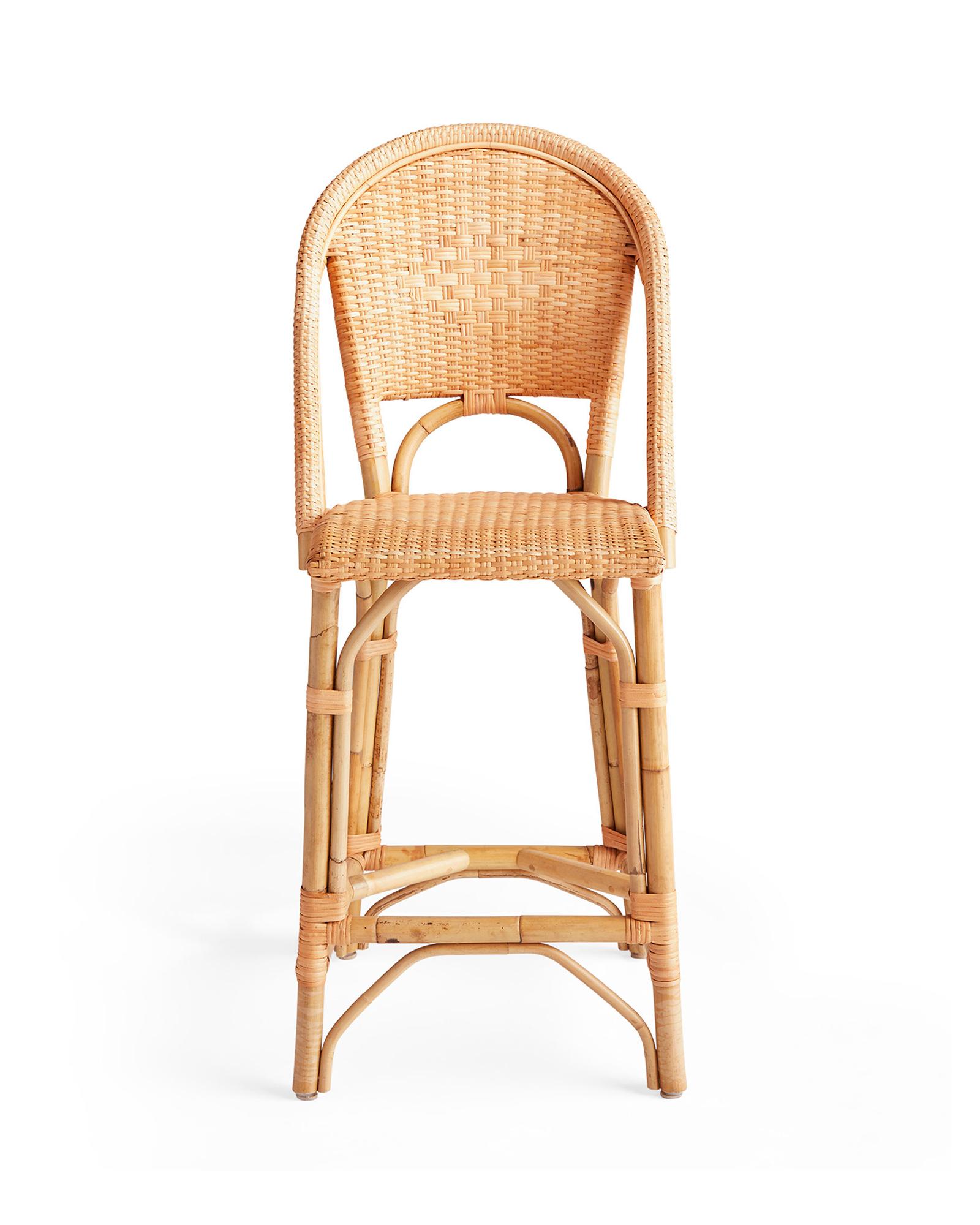 Sunwashed Riviera Rattan Counter Stool | Serena and Lily