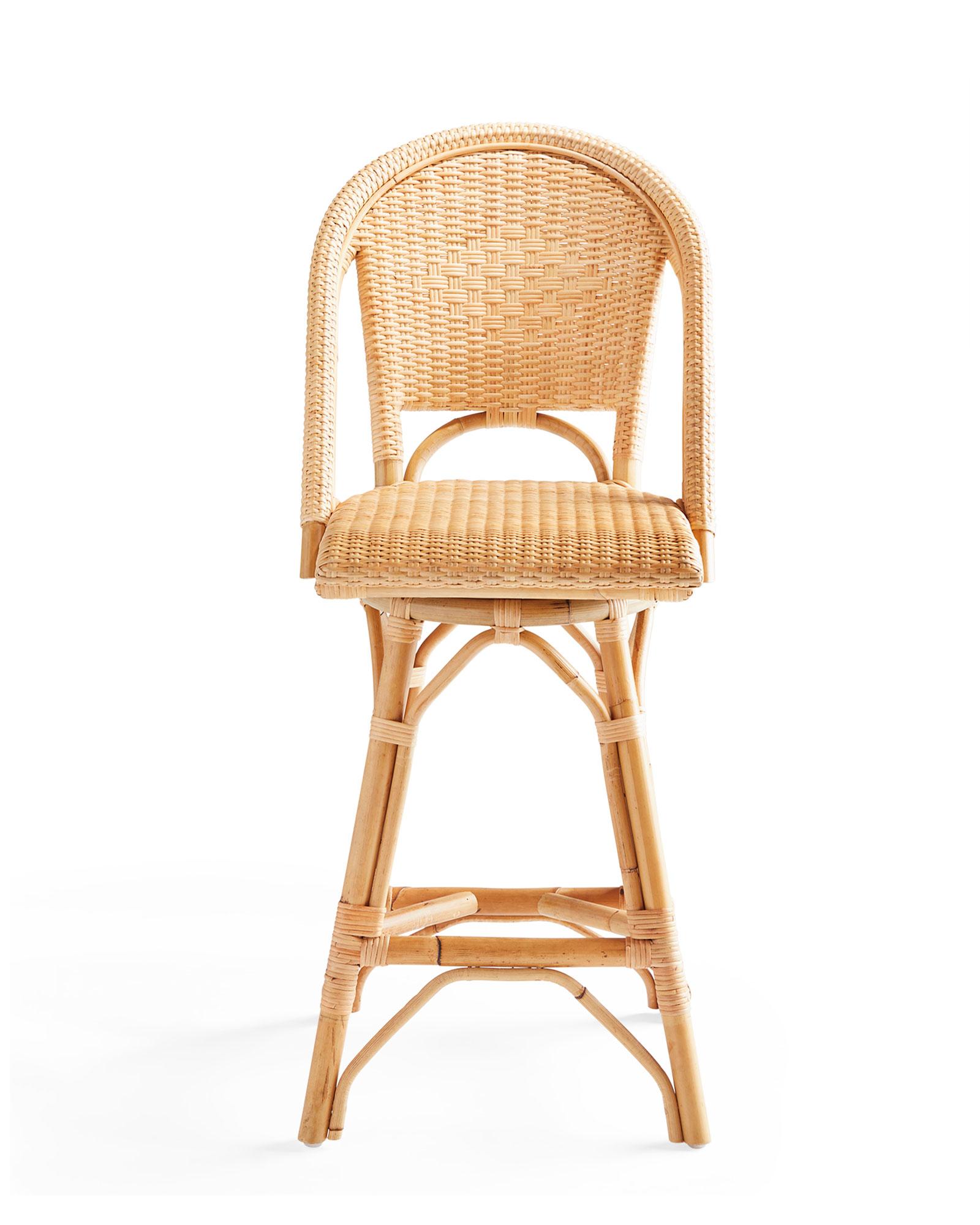 Serena & Lily Riviera Rattan Counter Stool - Thumbnail 4