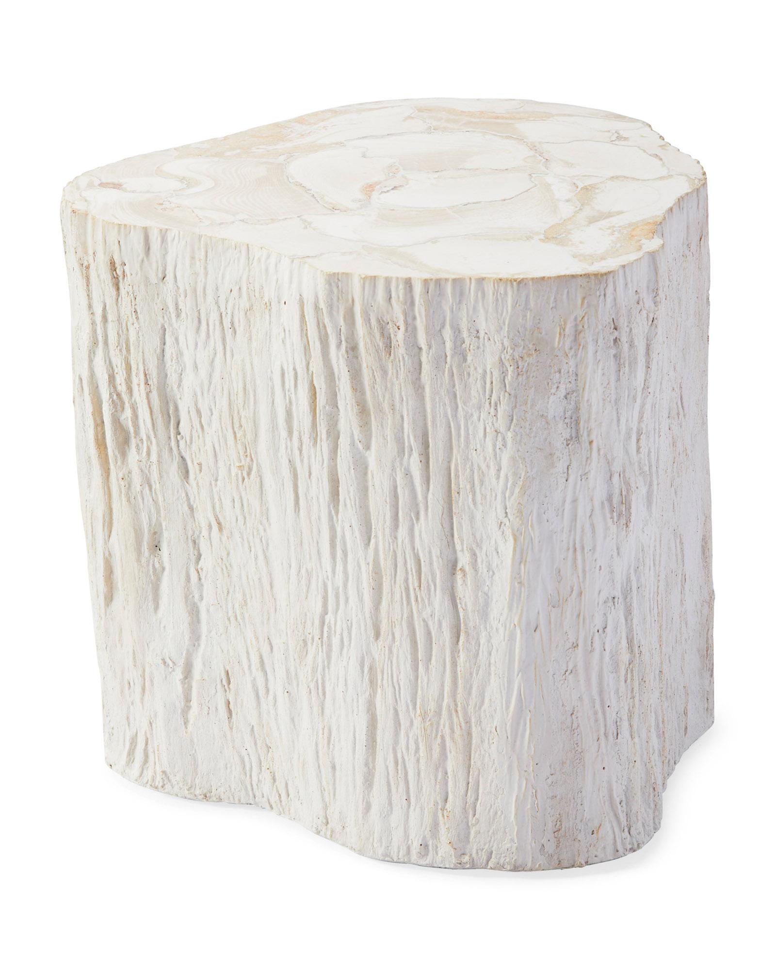 White stump side table discount