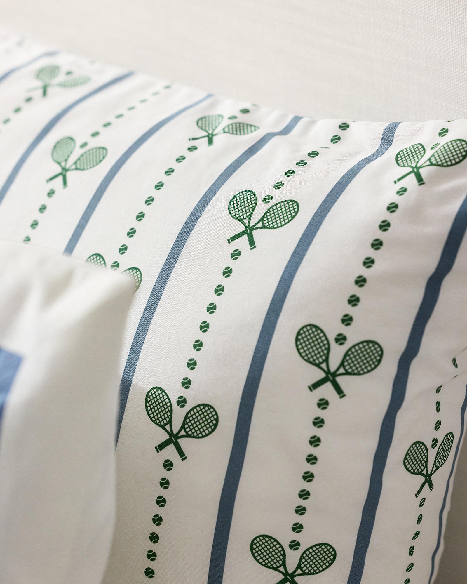 Kids-Bedding-Green-Blue-Sheets-Borderline-Stripe-Match-Point-brand ...