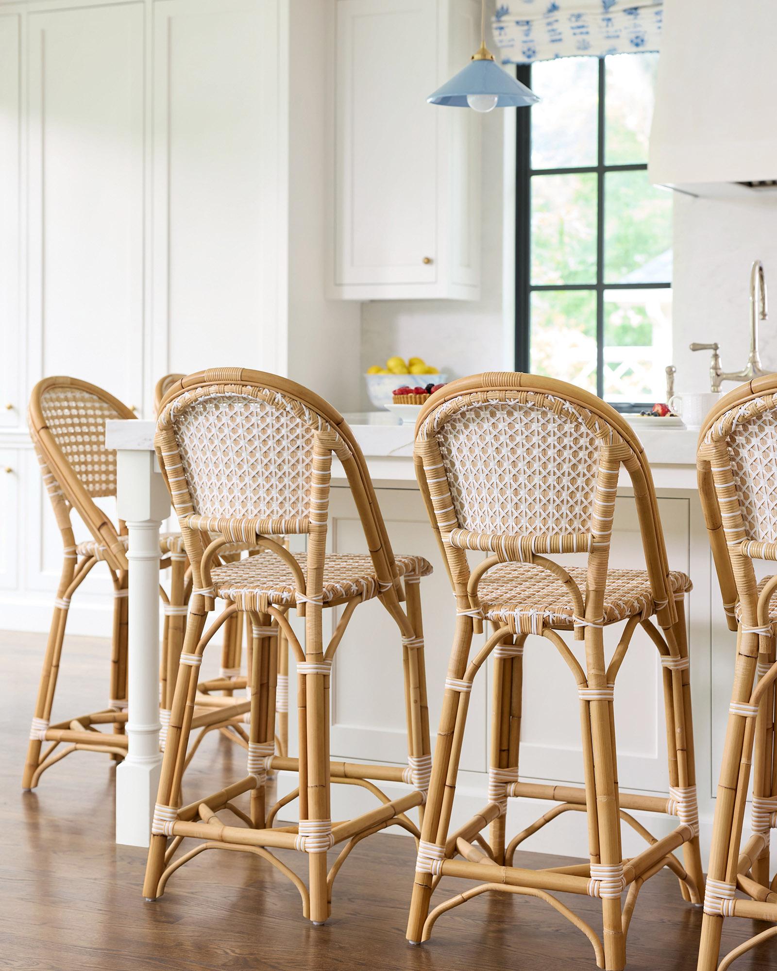 KitchenCounterStoolsNaturalRattanRivieraEtoileRhodeBlue