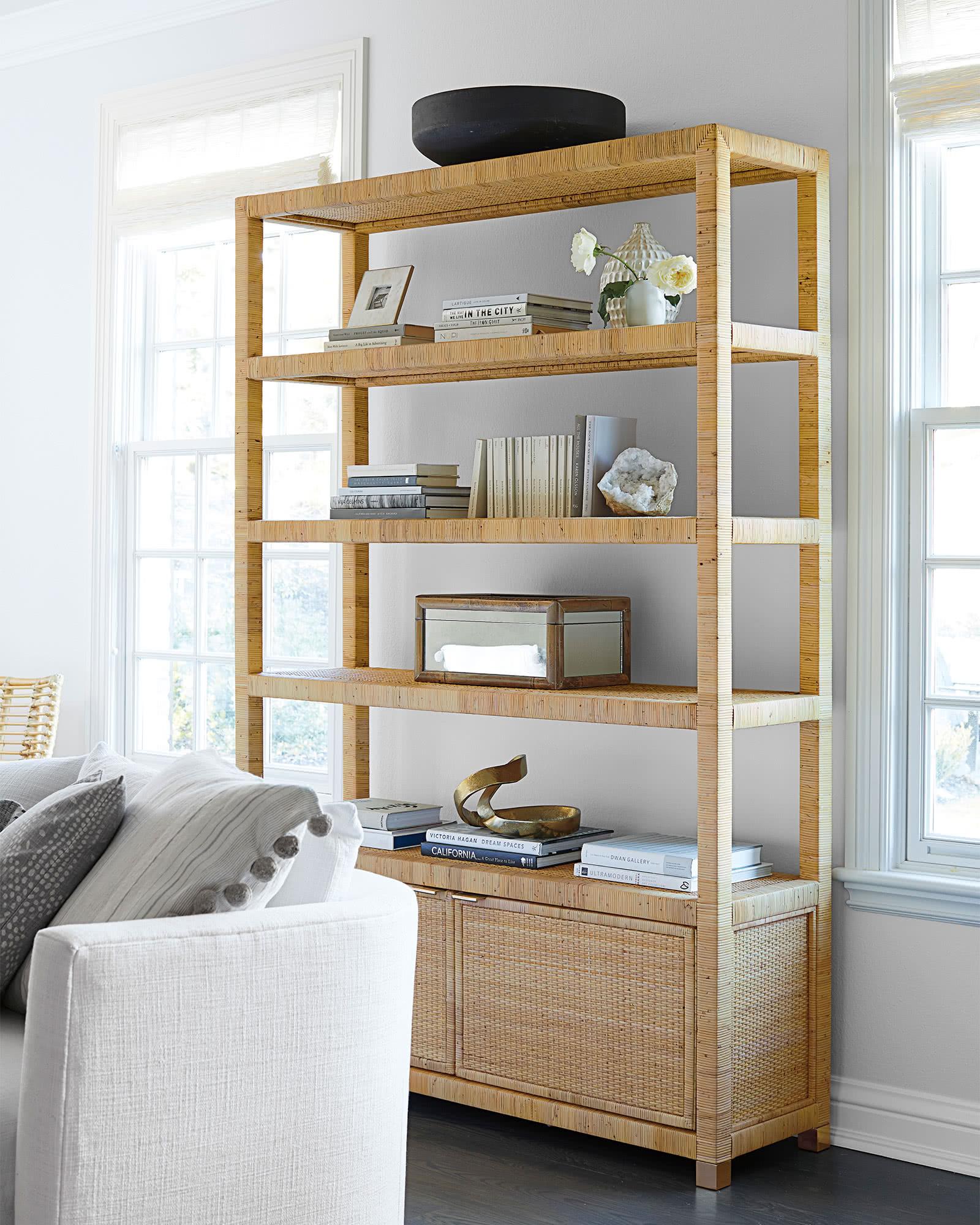 Balboa Rattan Wide Bookshelf - Thumbnail 4