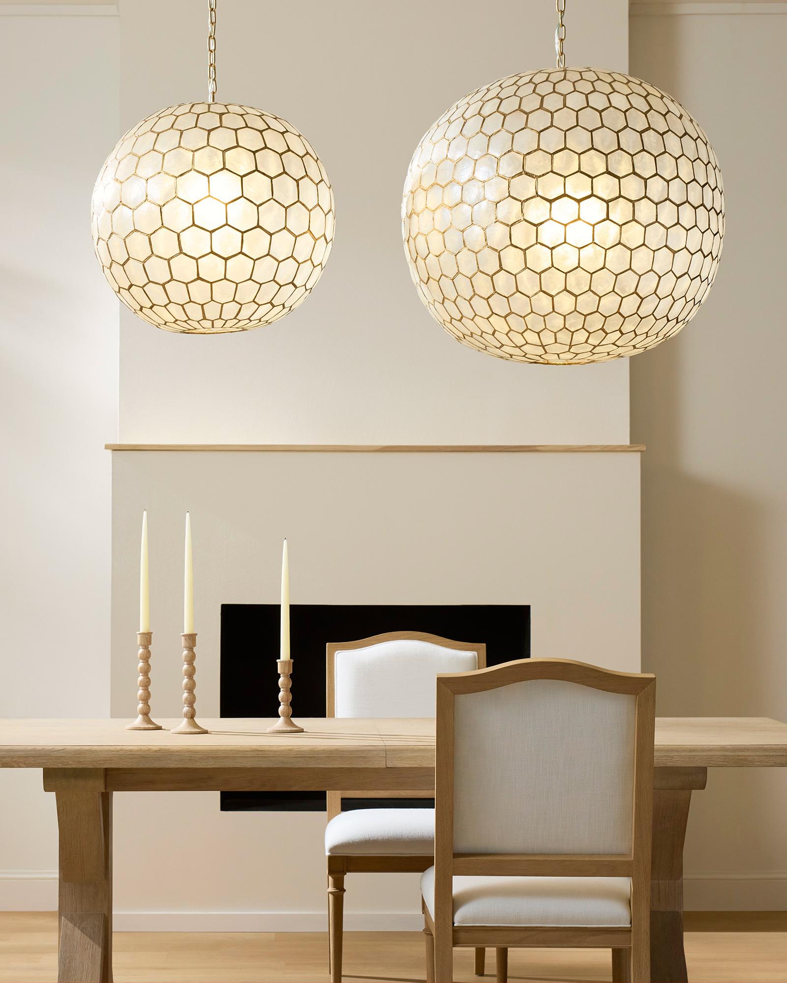 Capiz Honeycomb Pendant - Thumbnail 4