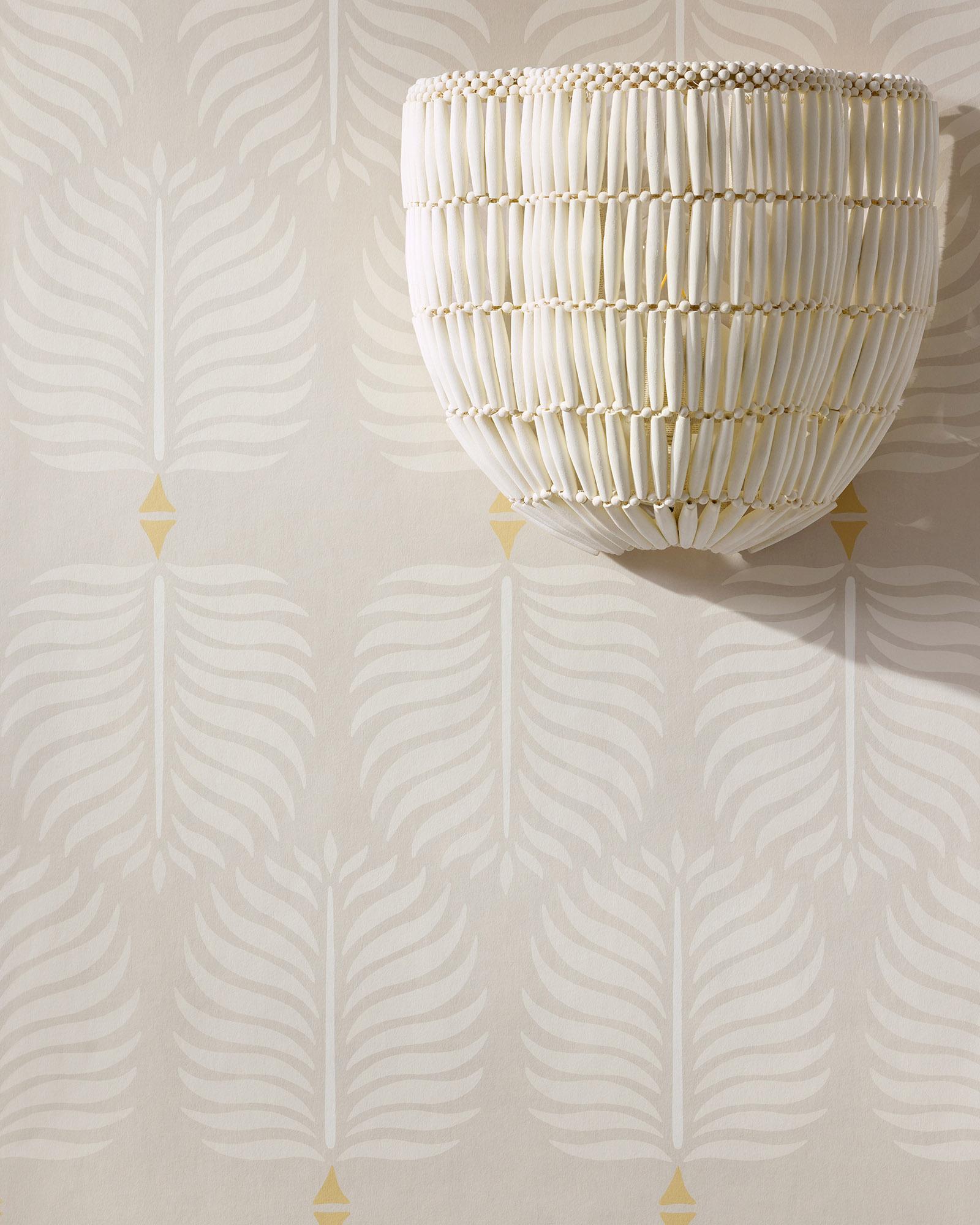 LightingWoodBeadedSconceSavannahNeutralGranadaWallpaperbrand