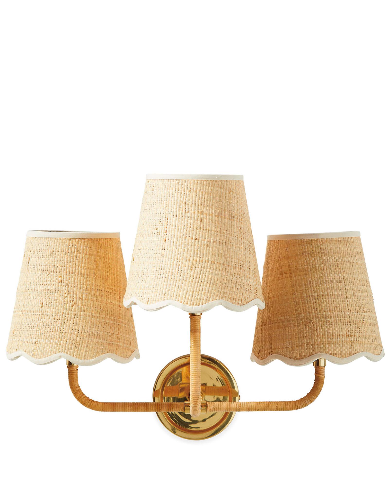 Type A Medium Base Larkspur Triple Sconce
