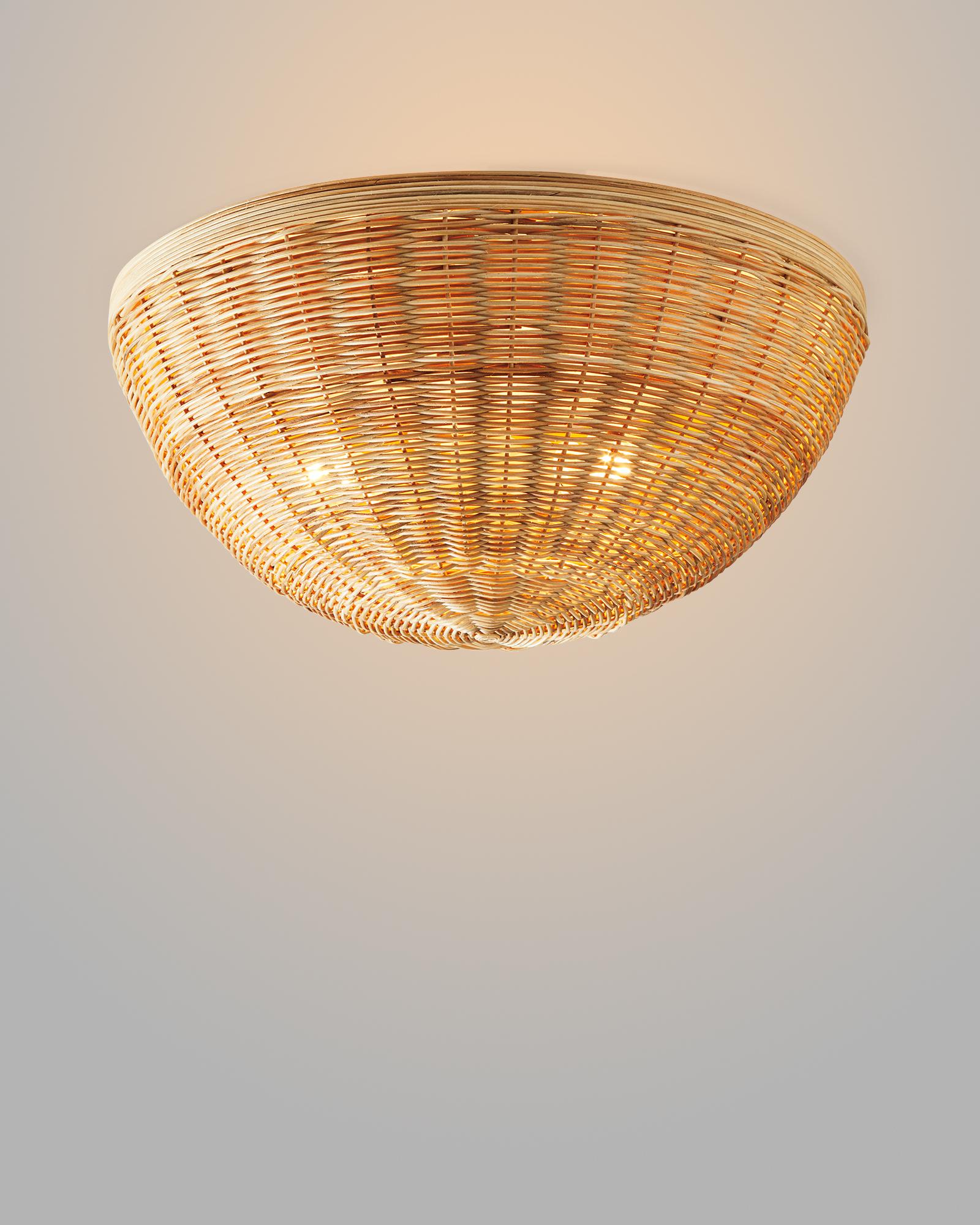 Serena & Lily Santa Barbara Rattan Flush Mount - Thumbnail 3
