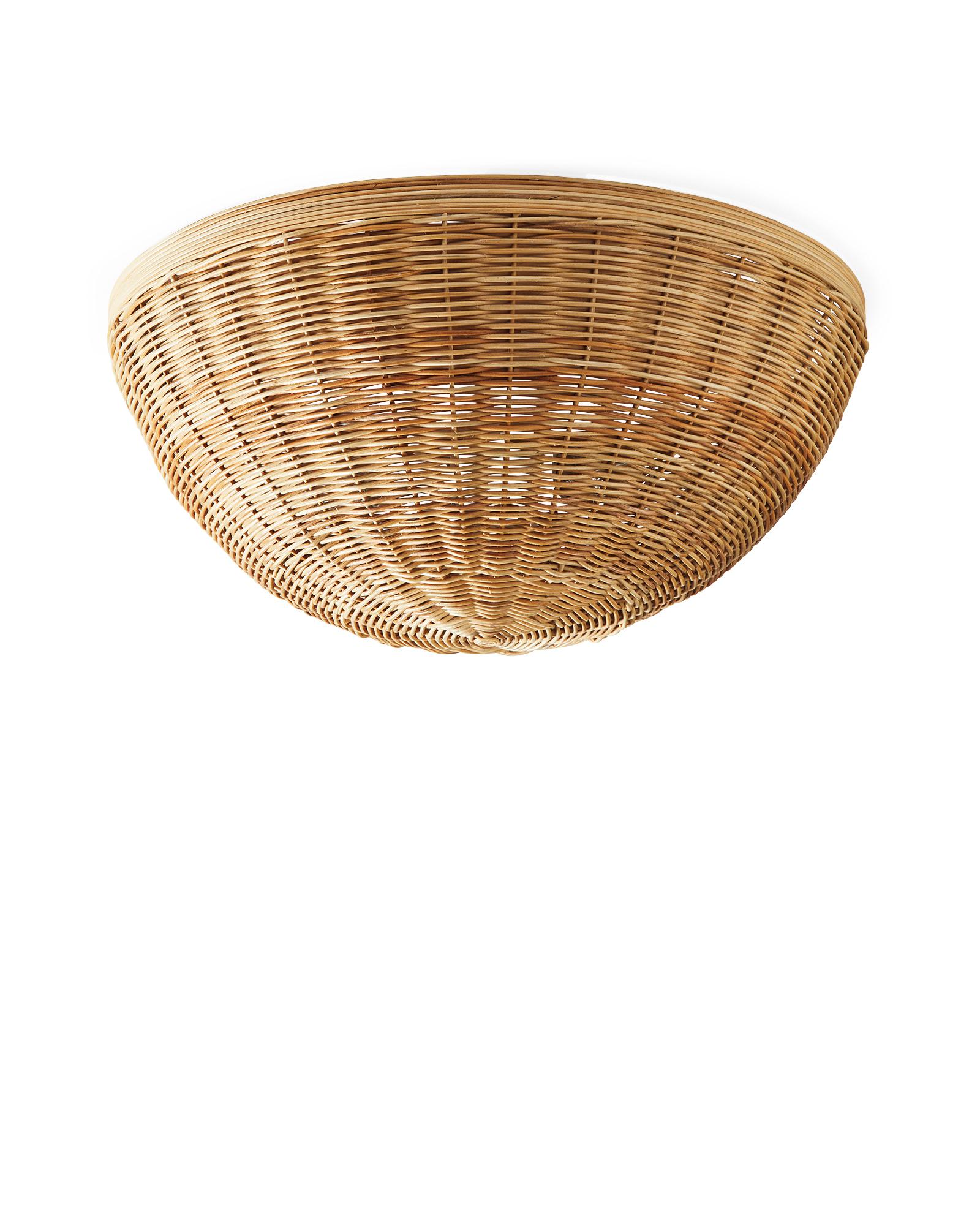 Serena & Lily Santa Barbara Rattan Flush Mount - Thumbnail 4